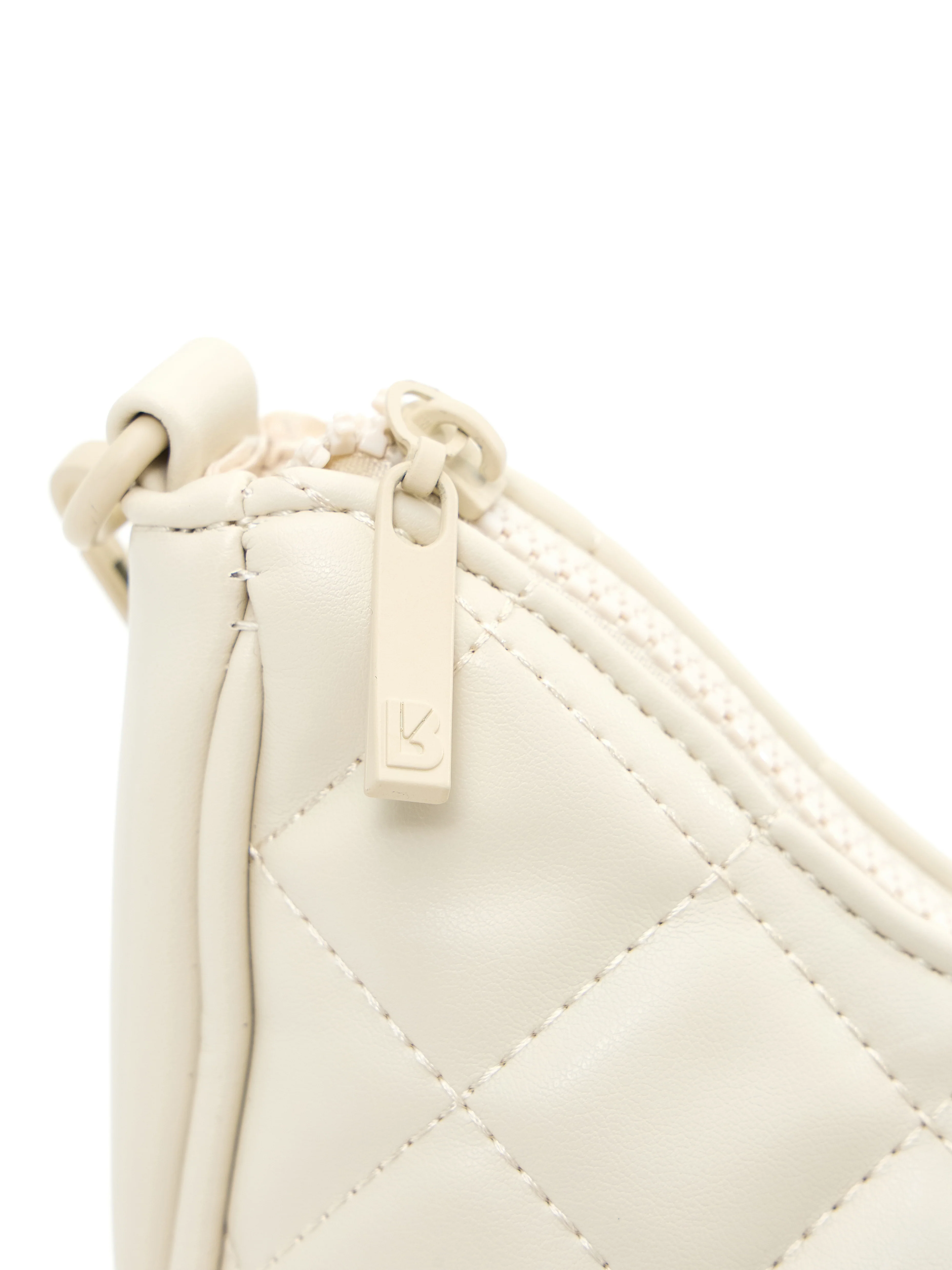 Quilted Crossbody Purse - Bone - Image 6