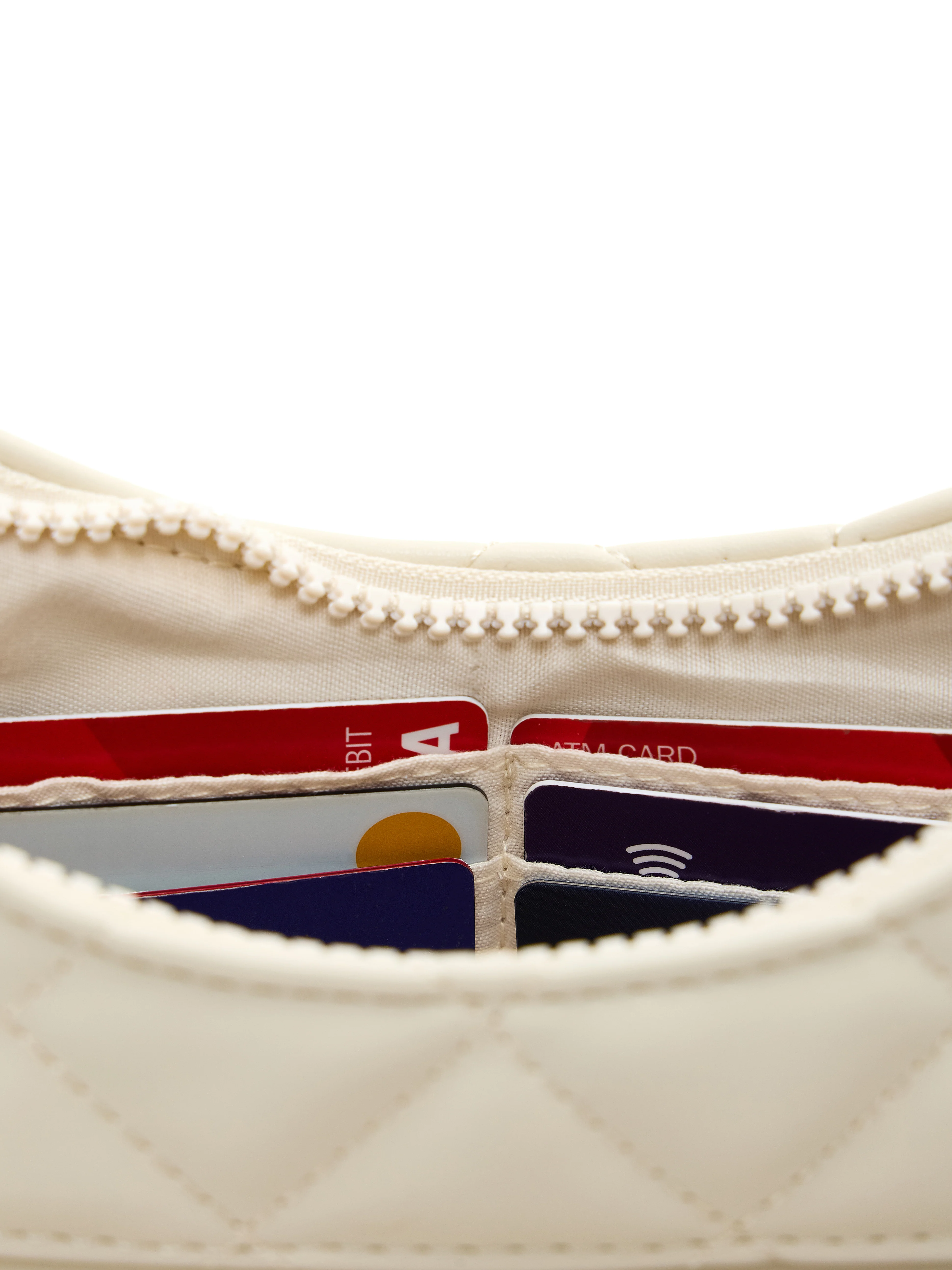 Quilted Crossbody Purse - Bone - Image 9