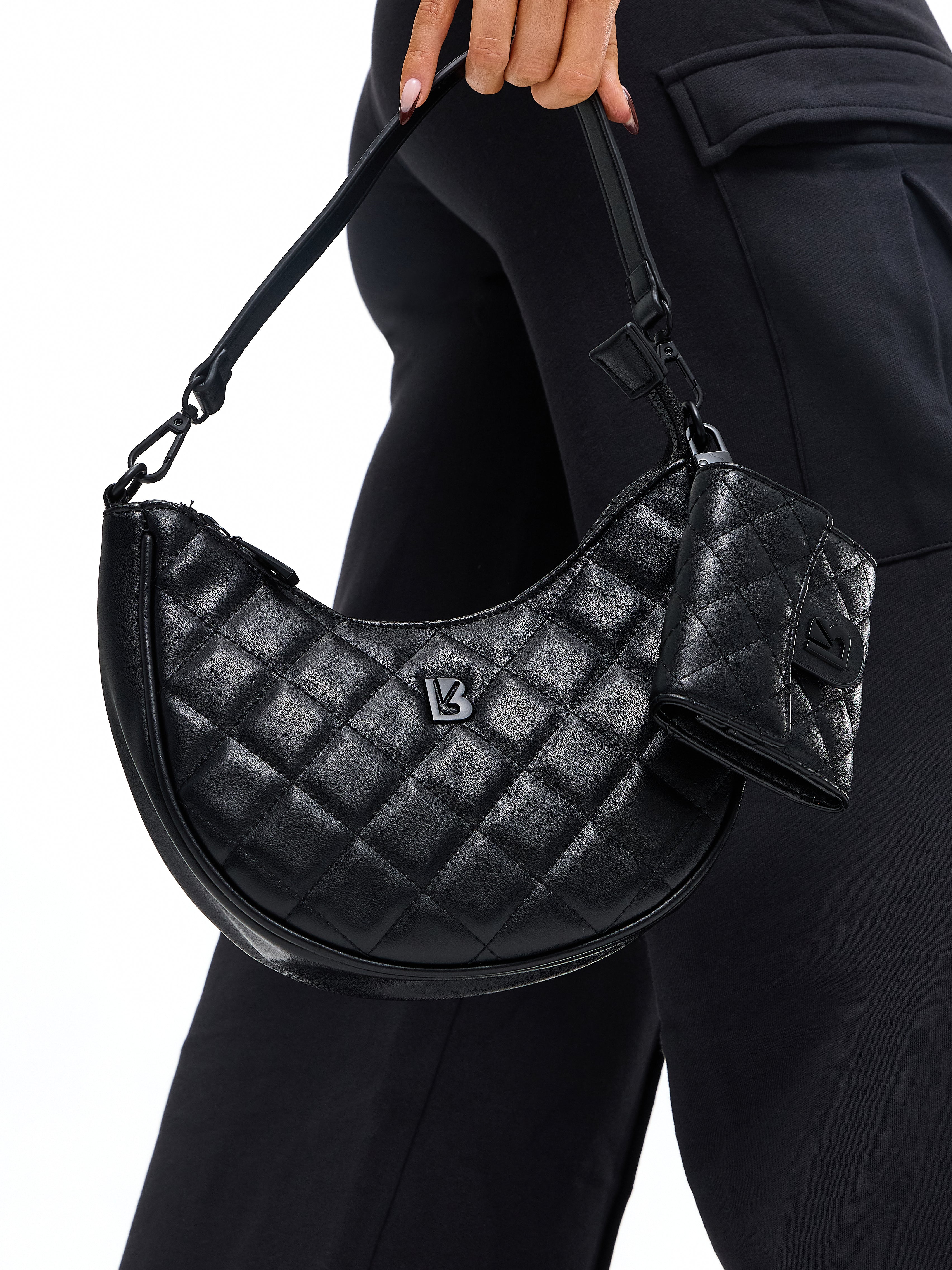Quilted Crossbody Purse - Onyx Black - Image 3