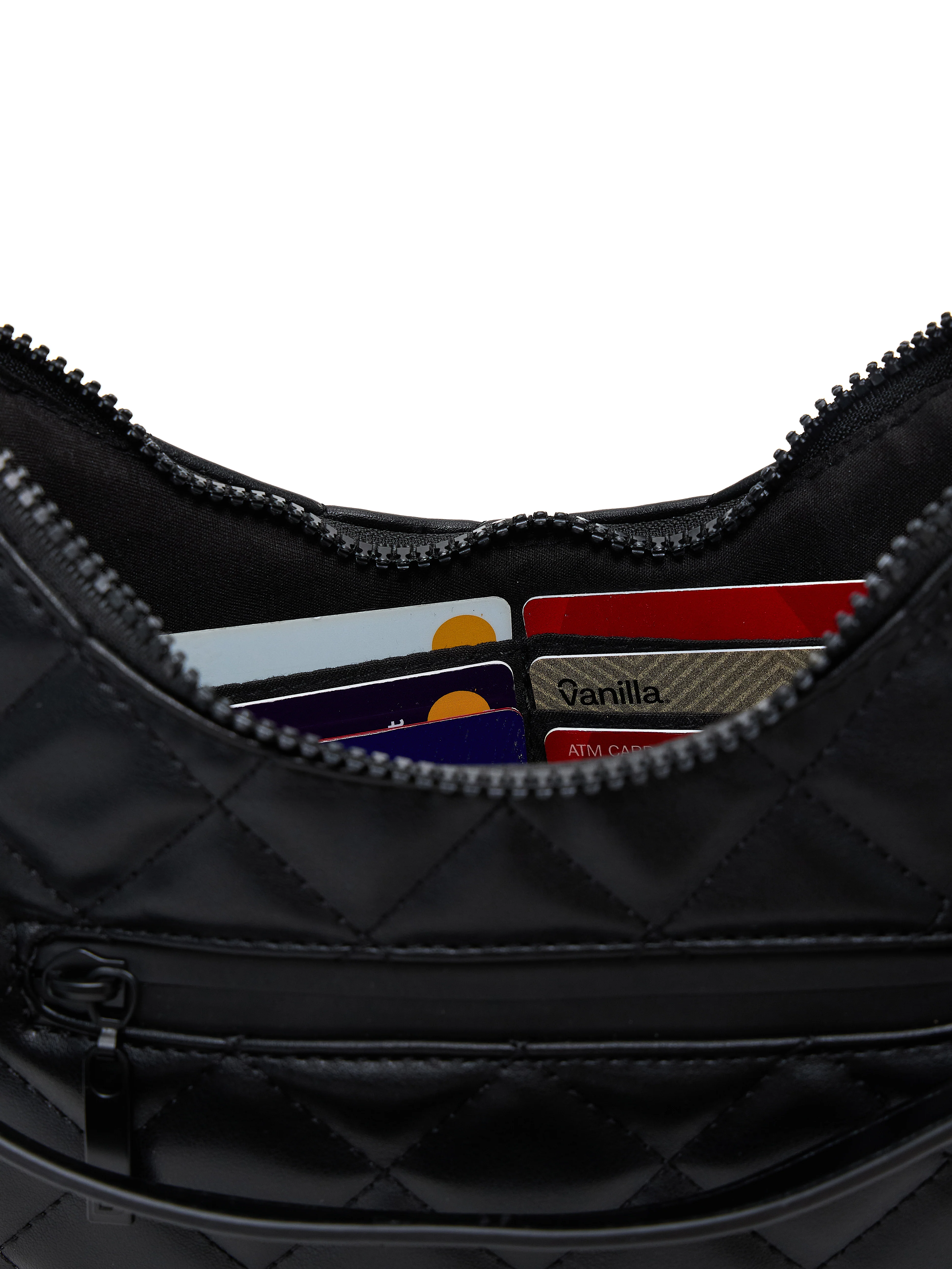 Quilted Crossbody Purse - Onyx Black - Image 7