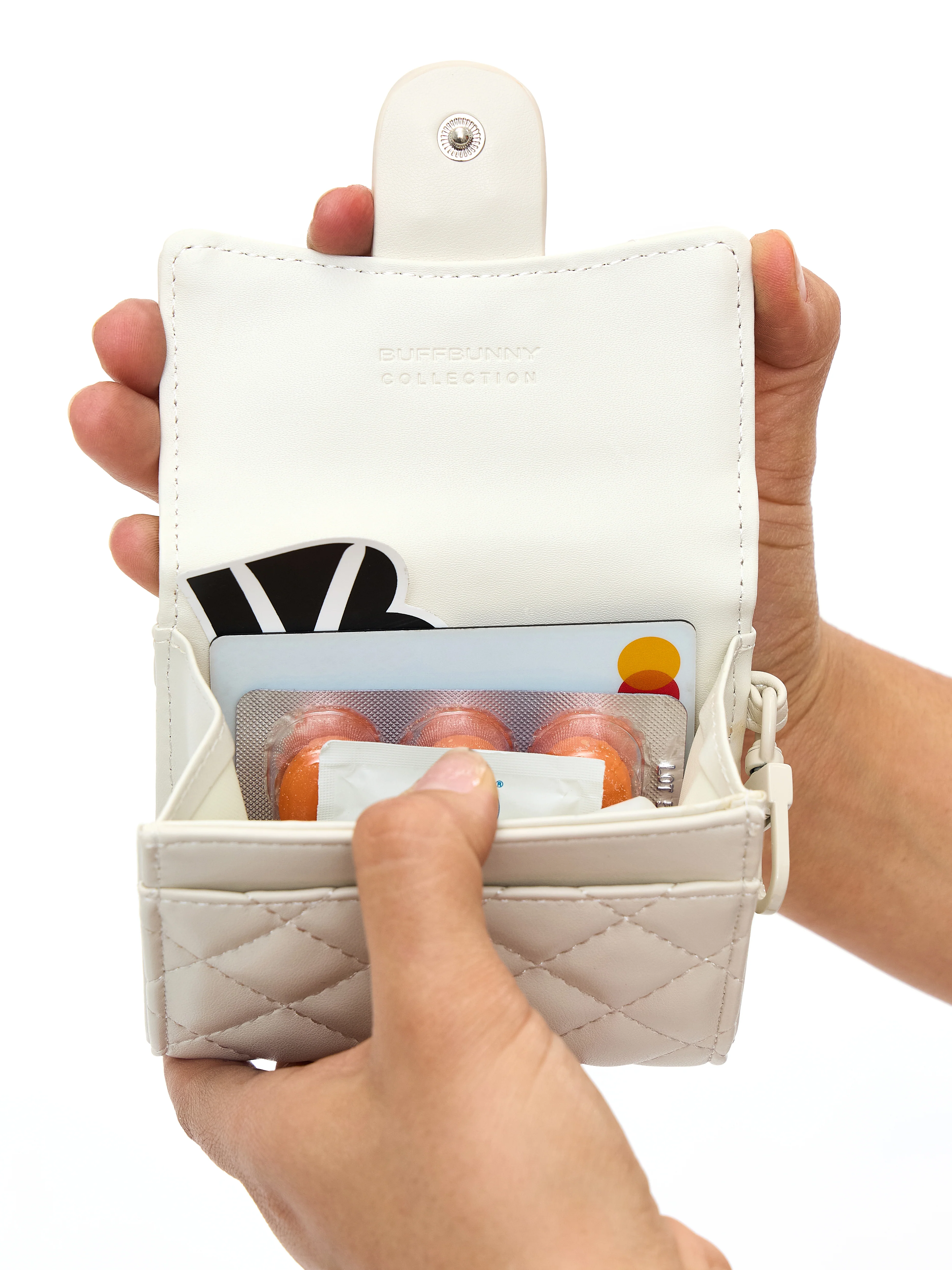 Quilted Wallet - Bone - Image 4