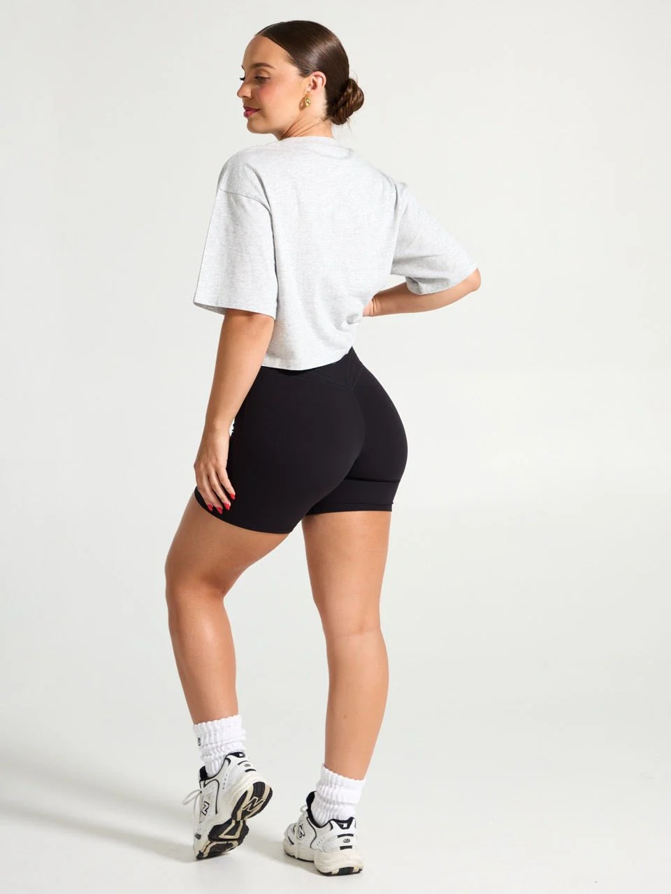 Rep Crop Tee - Heather Grey - Image 4