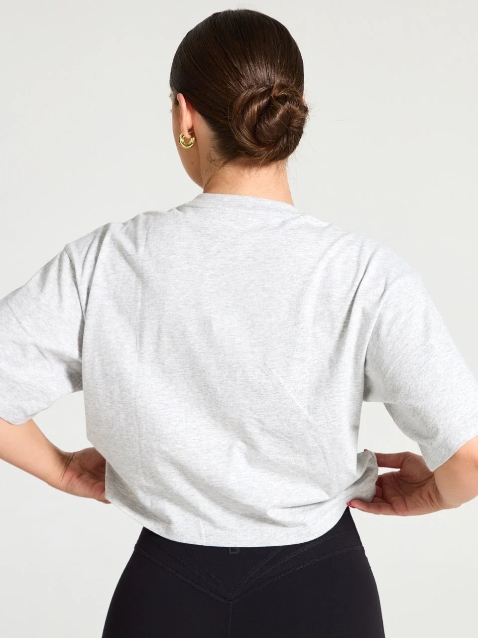 Rep Crop Tee - Heather Grey - Image 6