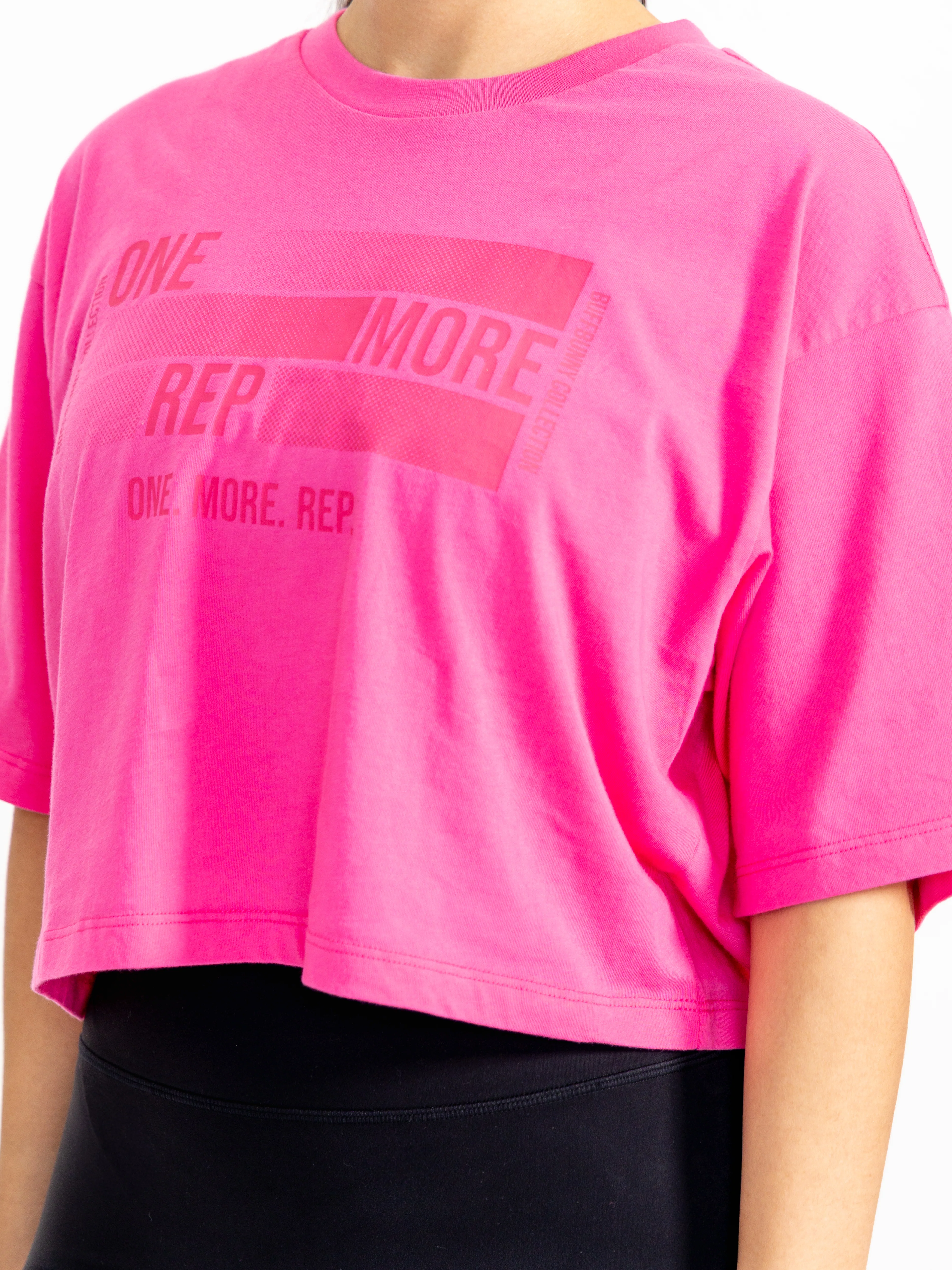 Rep Crop Tee - Pink Crush - Image 3