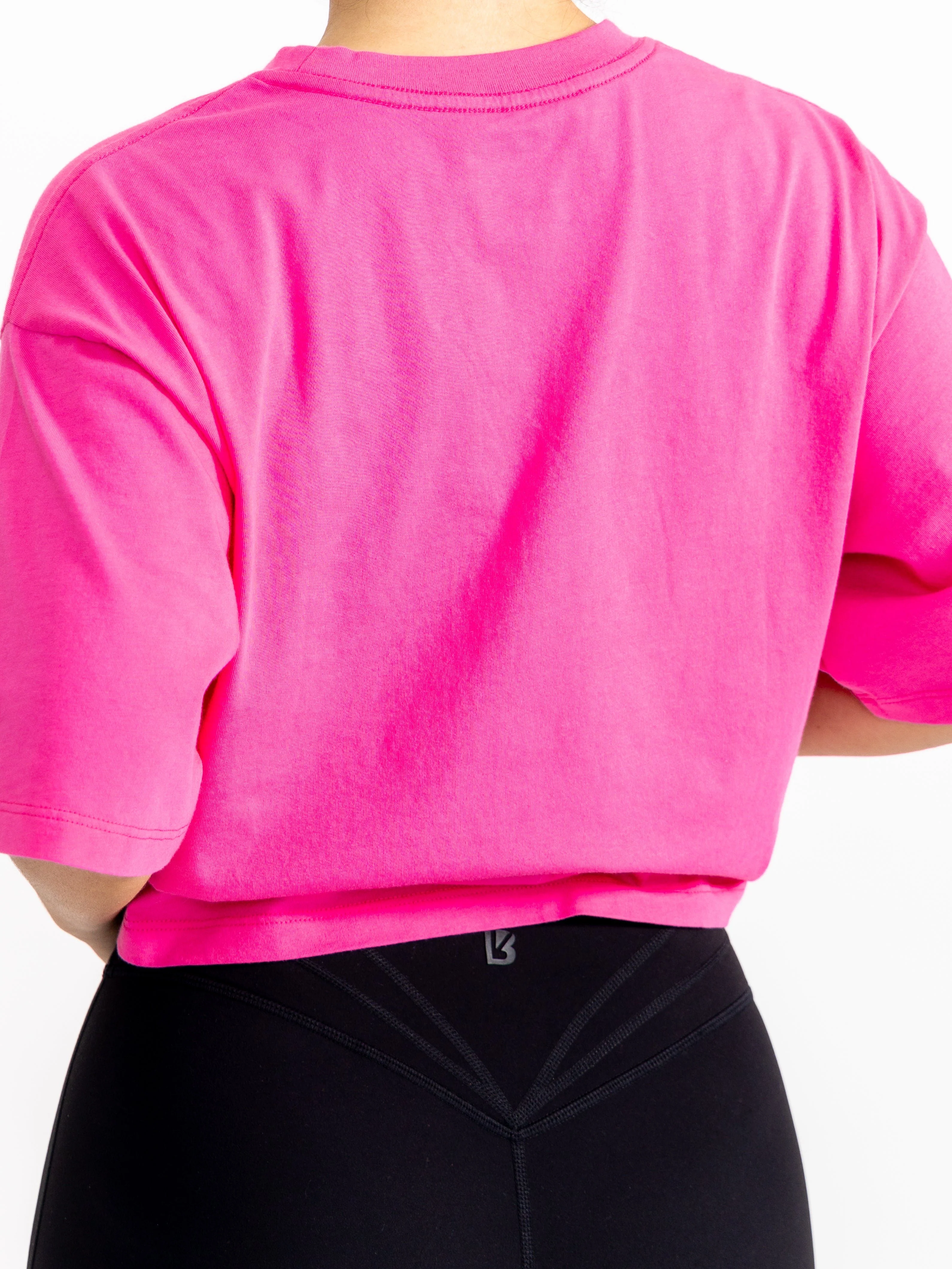 Rep Crop Tee - Pink Crush - Image 4