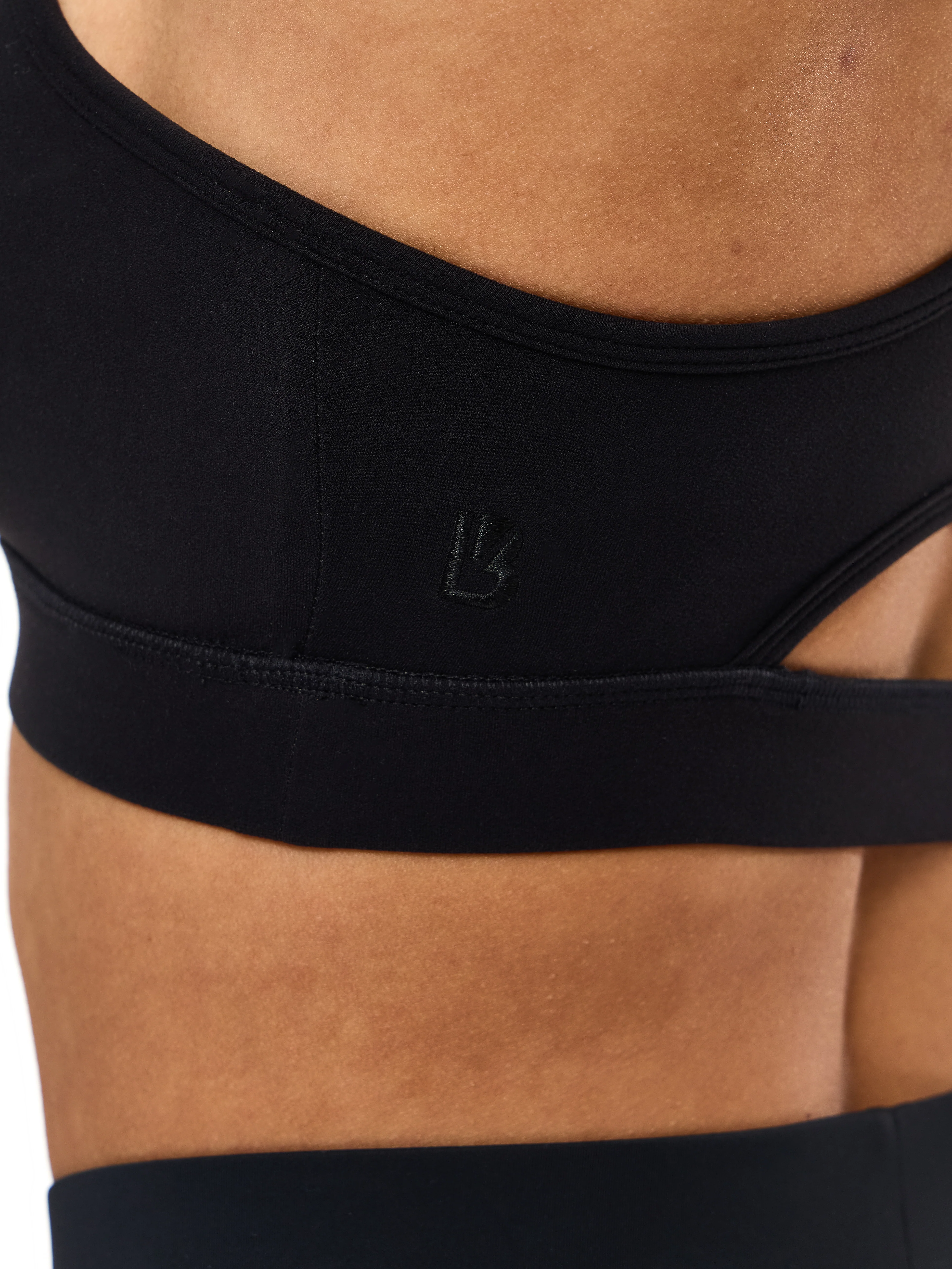 Reversible RacerBack Sports Bra - Onyx Black and White - Image 7