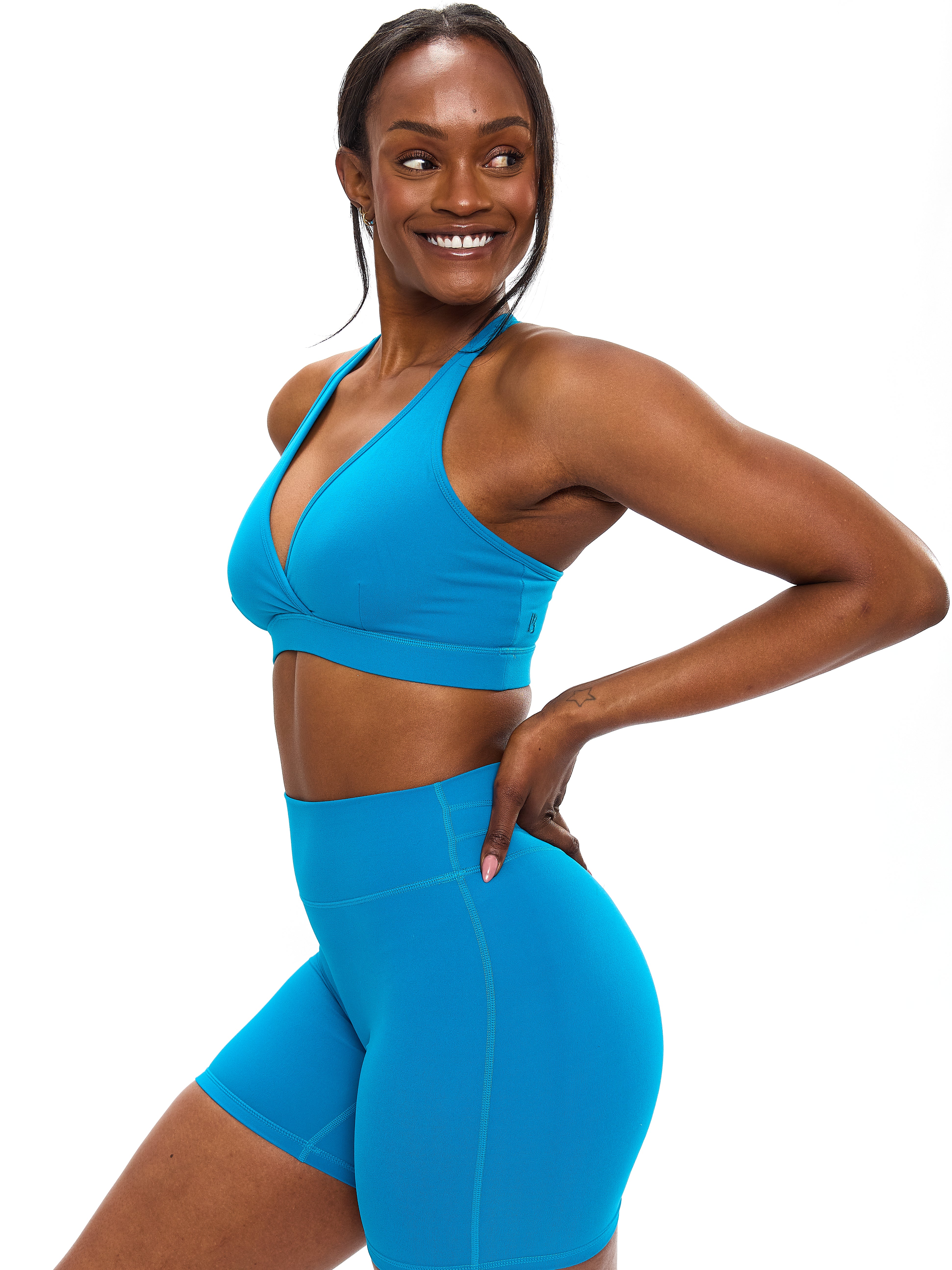 Reversible RacerBack Sports Bra - Warhead and Cotton Candy - Image 4