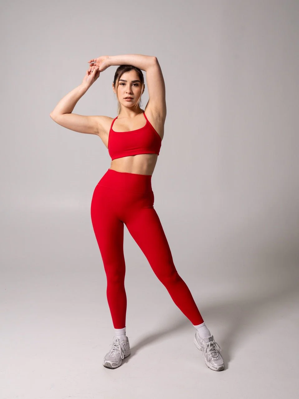 Reversible Sports Bra - Lipstick Red and Miami Vice - Image 3
