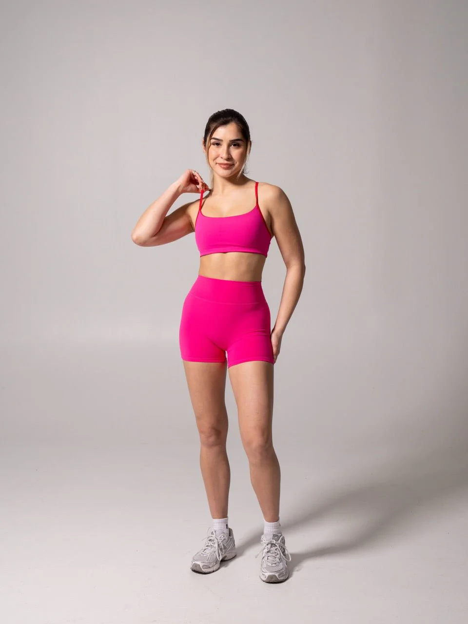 Reversible Sports Bra - Lipstick Red and Miami Vice - Image 4