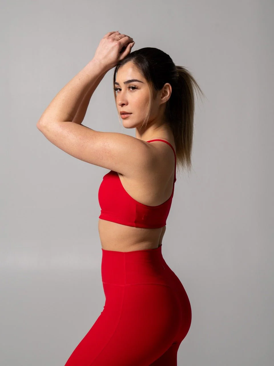 Reversible Sports Bra - Lipstick Red and Miami Vice - Image 5