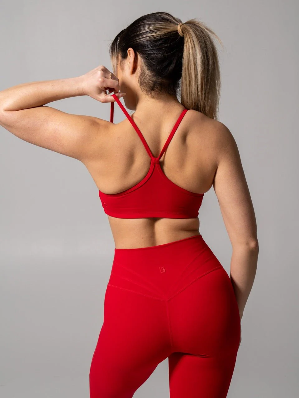 Reversible Sports Bra - Lipstick Red and Miami Vice - Image 7