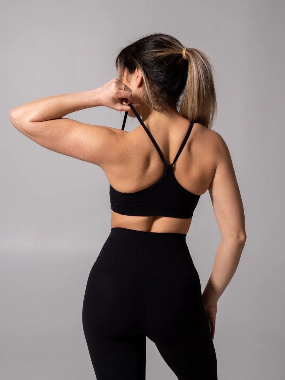 Reversible Sports Bra - Onyx Black and White - Image 3