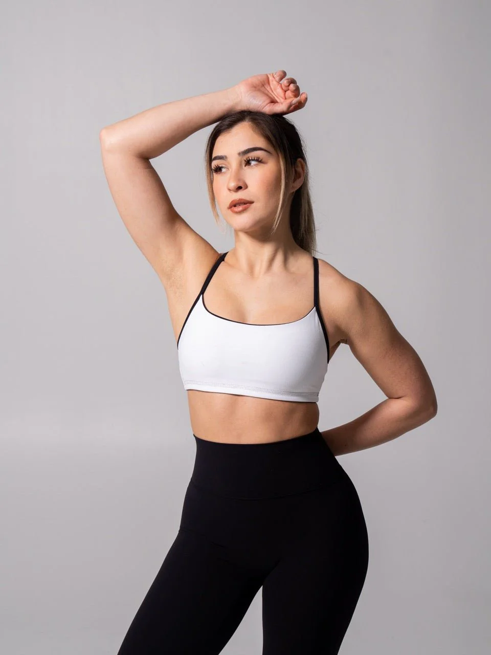 Reversible Sports Bra - Onyx Black and White - Image 5
