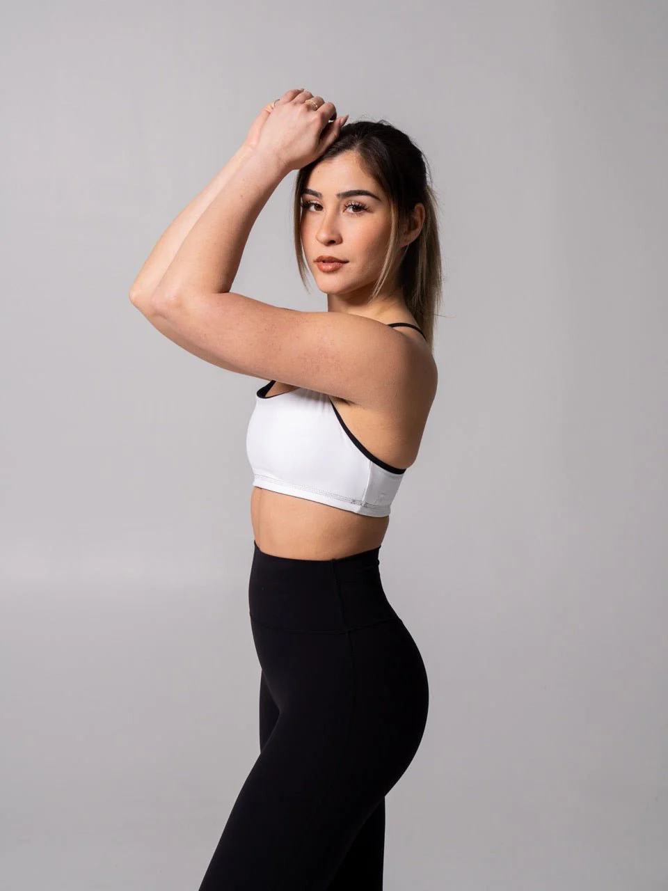 Reversible Sports Bra - Onyx Black and White - Image 6