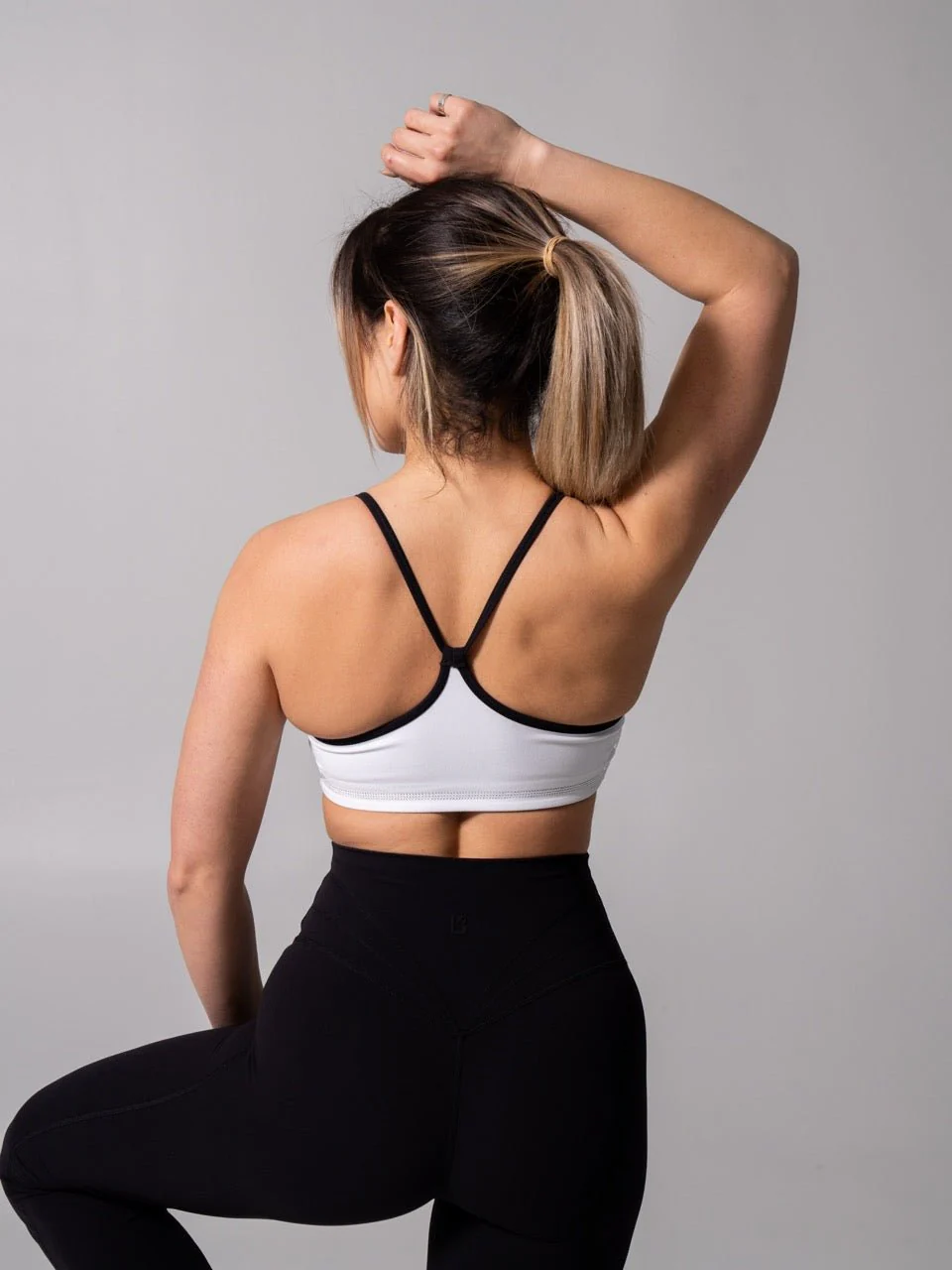 Reversible Sports Bra - Onyx Black and White - Image 7