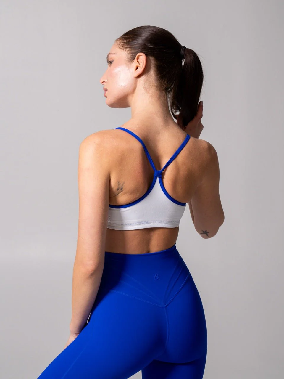 Reversible Sports Bra - Rio Blue and White - Image 8