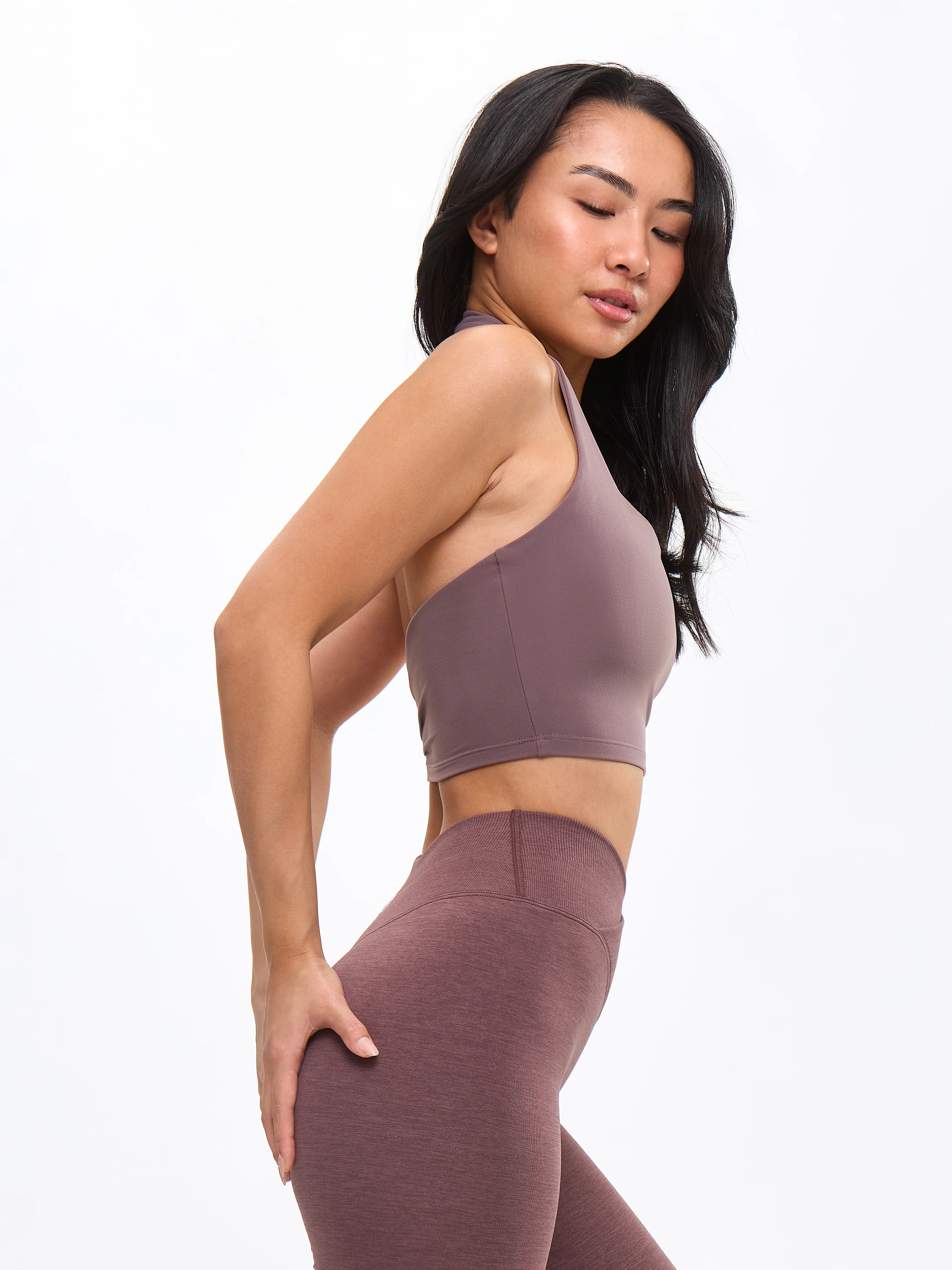 Revolution Halter Crop - Mocha Berry - Image 4