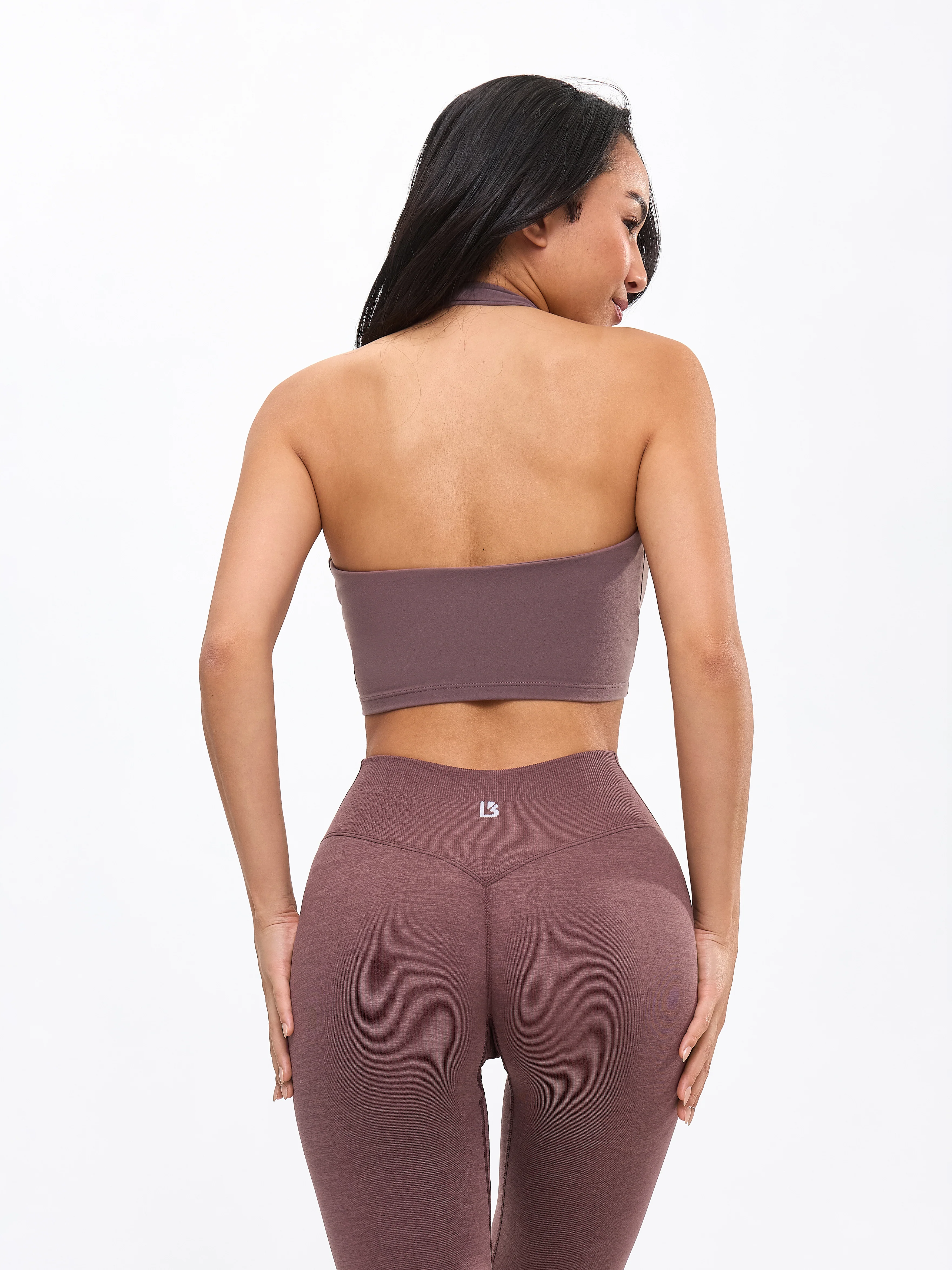 Revolution Halter Crop - Mocha Berry - Image 5