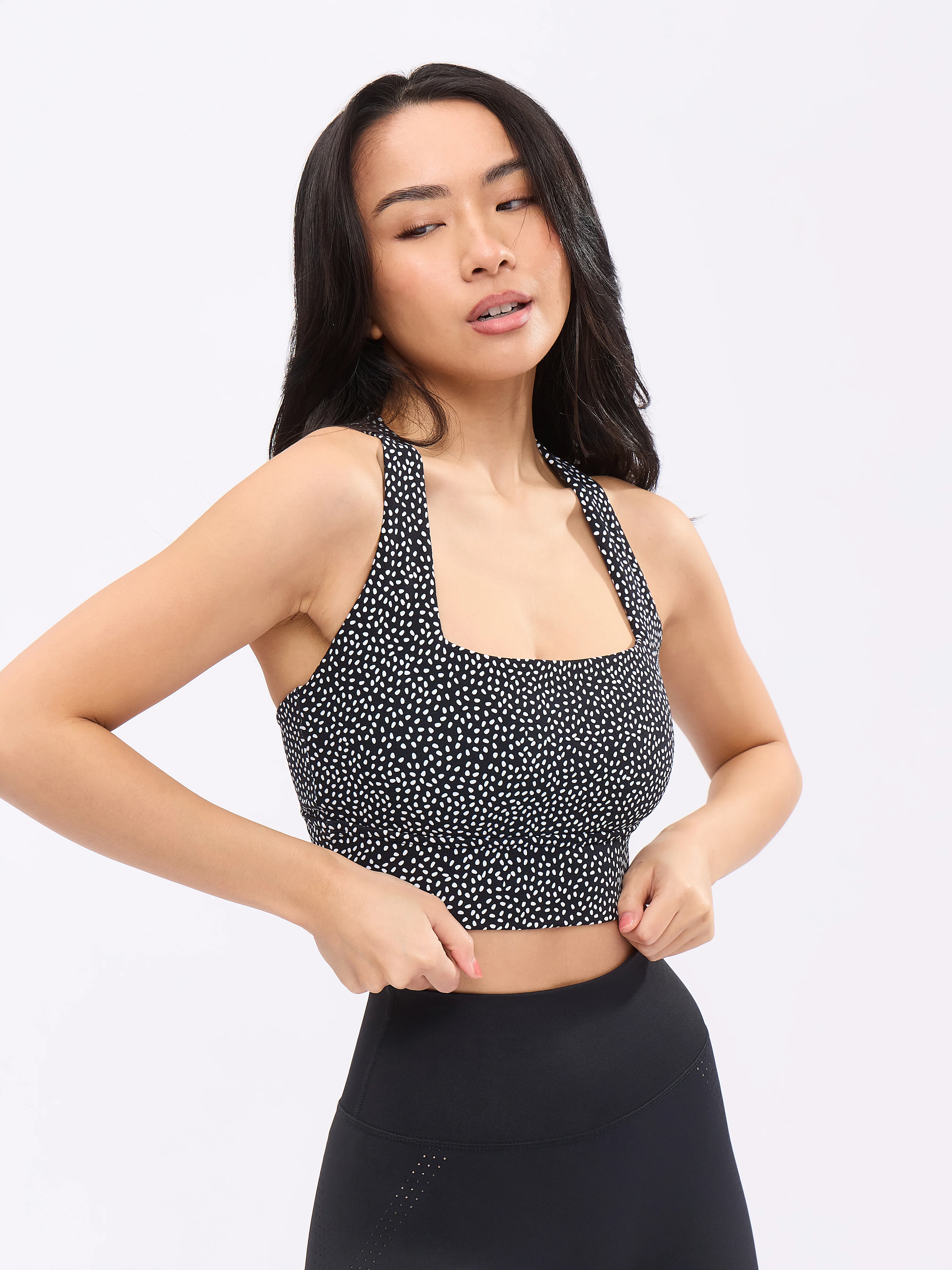 Revolution Sports Bra - Onyx Black Bossy Print - Image 4