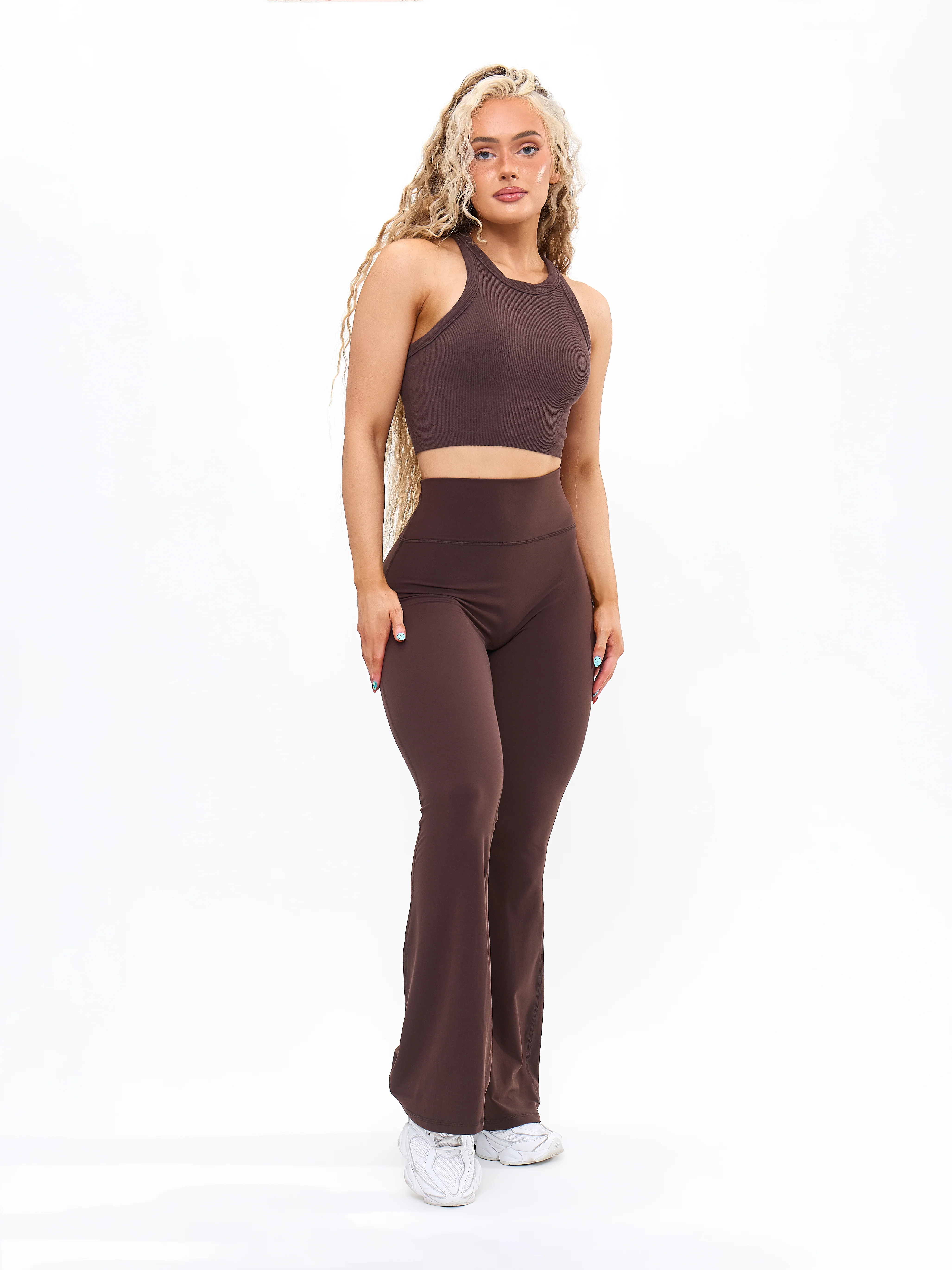 Ribbed Seamless Tank - Journey Dark Brown - Image 2