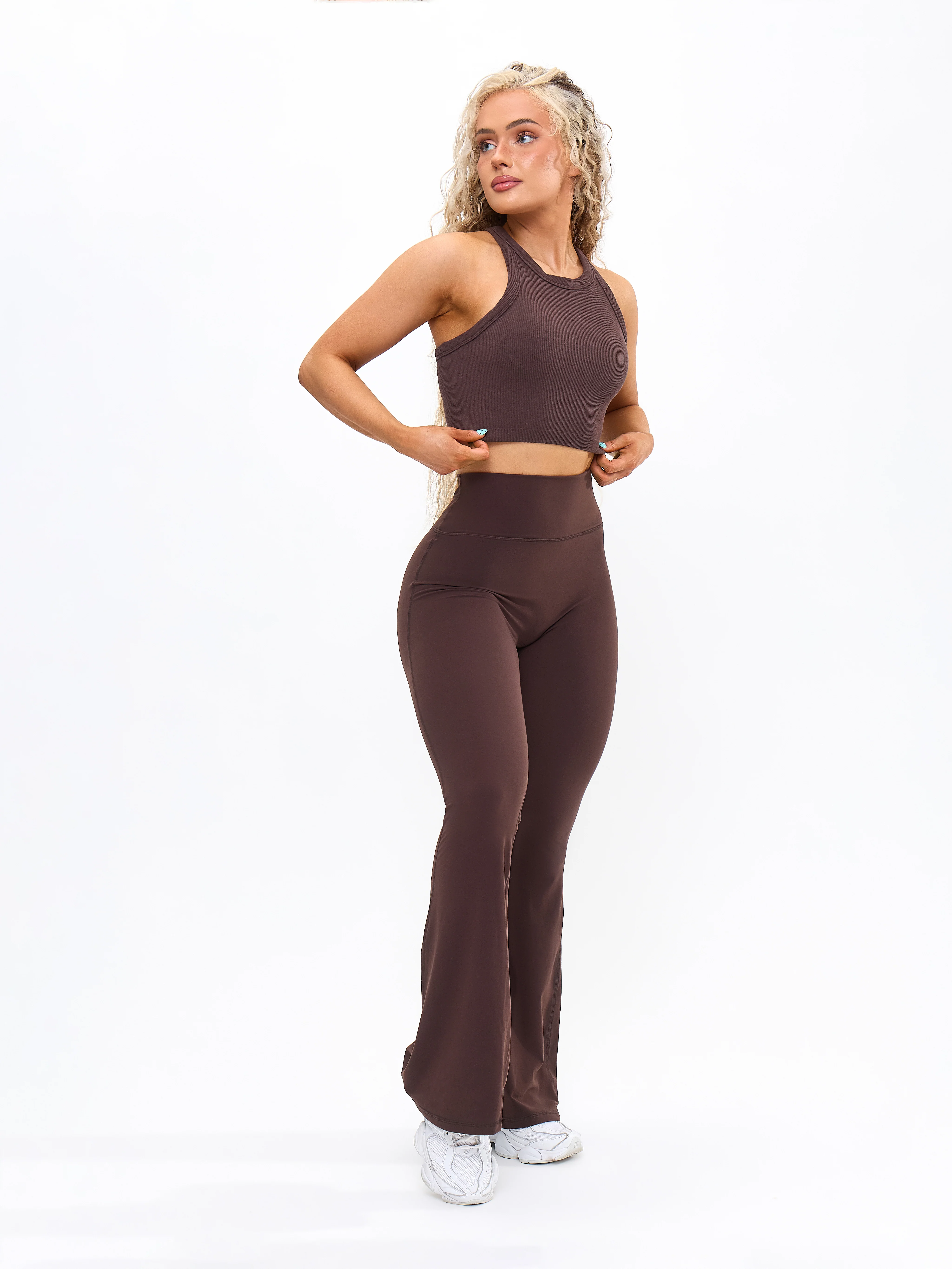 Ribbed Seamless Tank - Journey Dark Brown - Image 3