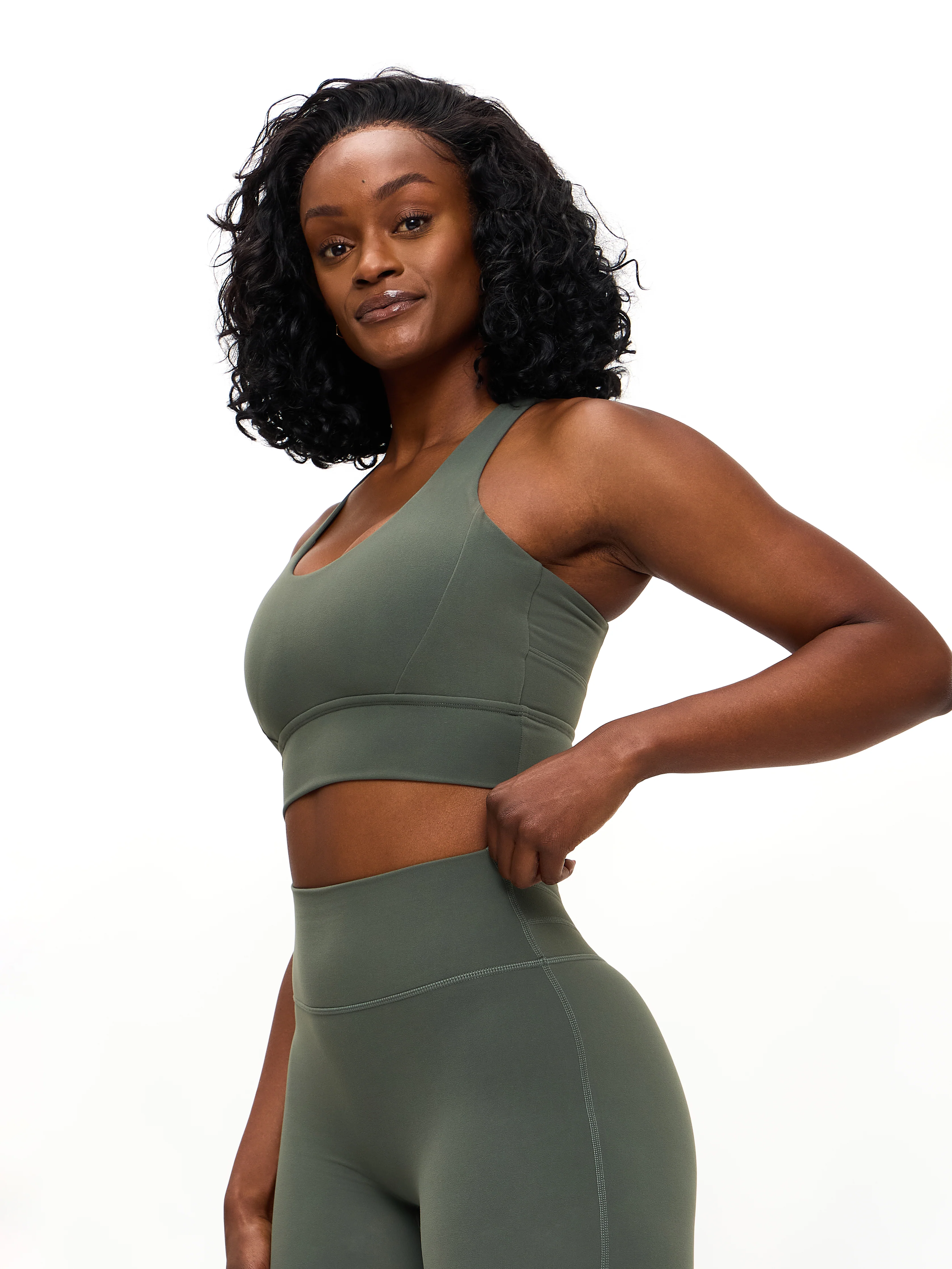 Rosa Sports Bra - Shadow Sage - Image 4