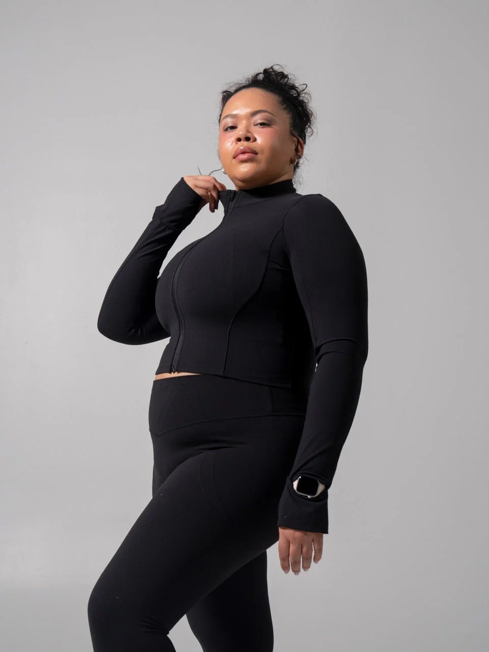 Rosa Waist Length Jacket - Onyx Black - Image 3