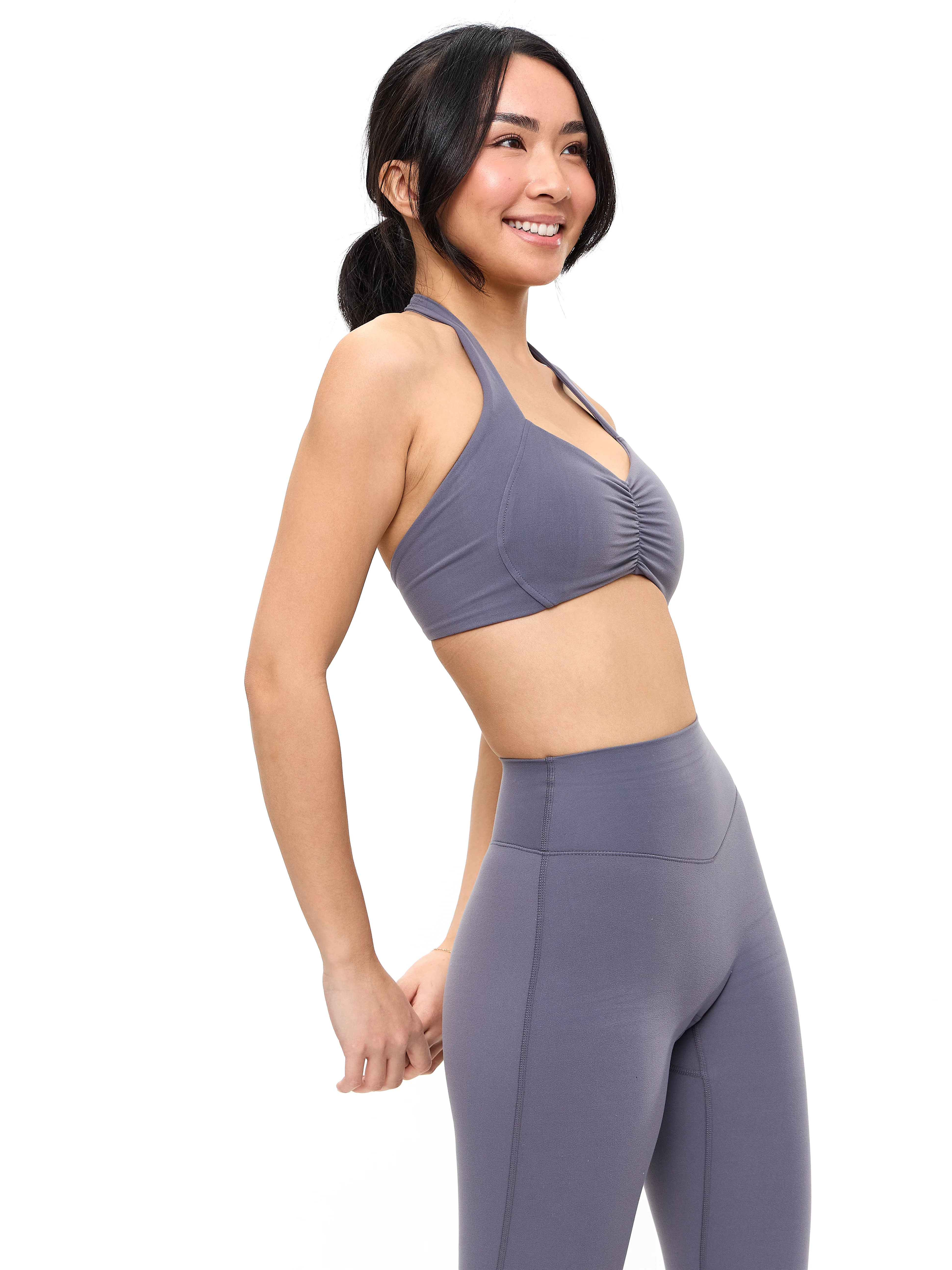 Poshknit Scrunch Halter Sports Bra - Anchor - Image 4