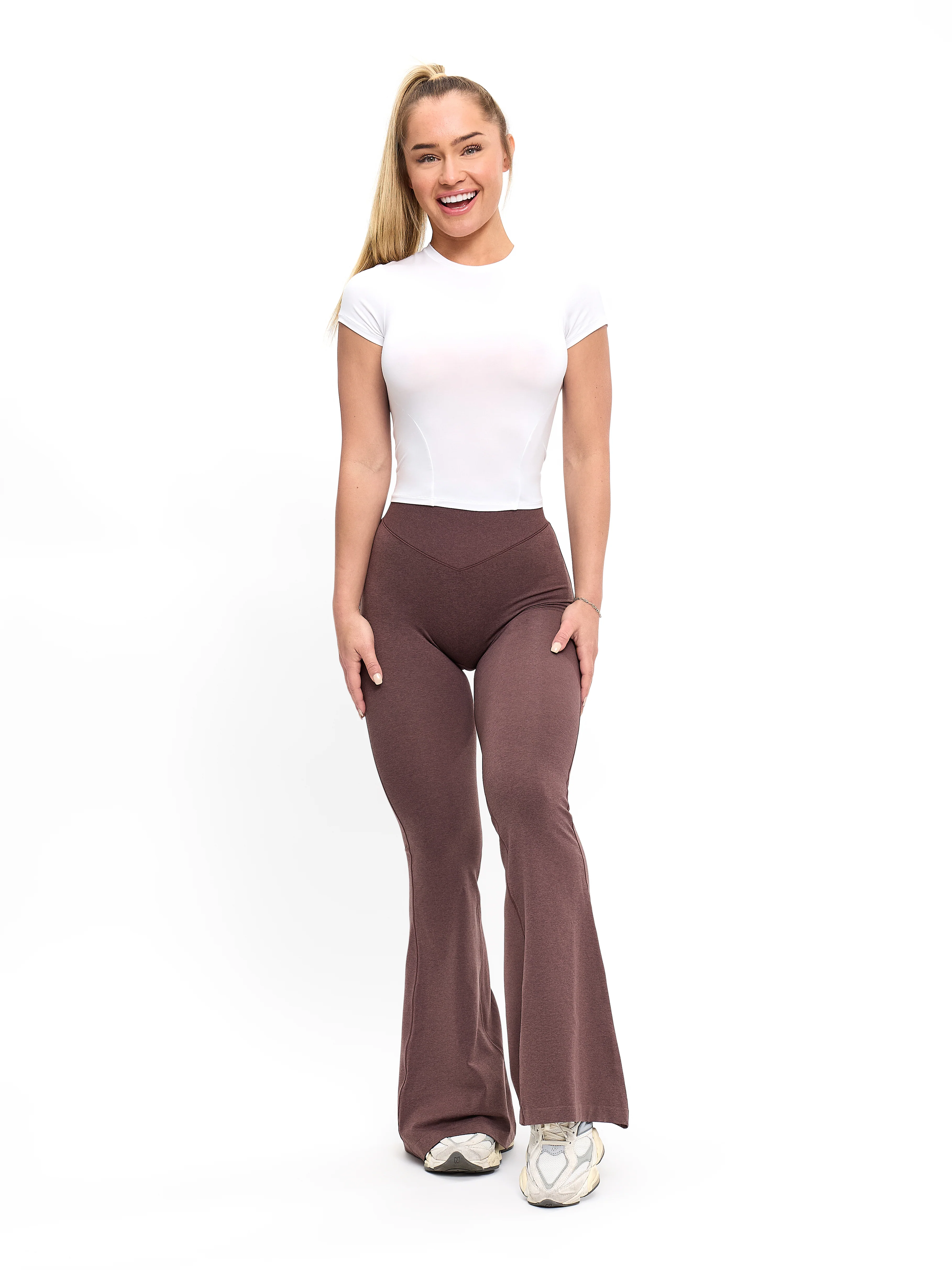 Seamless Flare Legging - Mocha Berry - Image 4