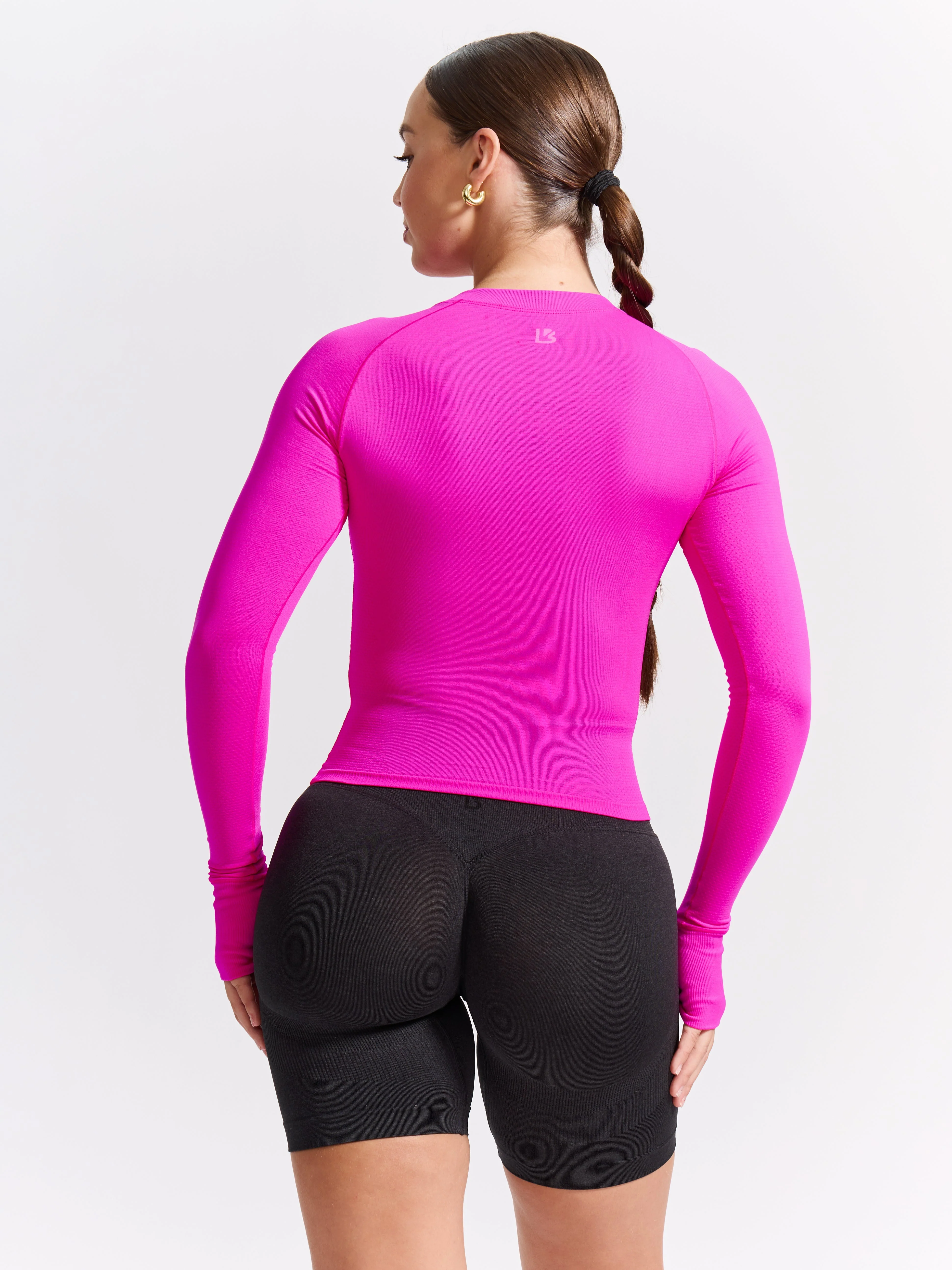 Seamless Long Sleeve Baby Tee - Hard Candy - Image 3