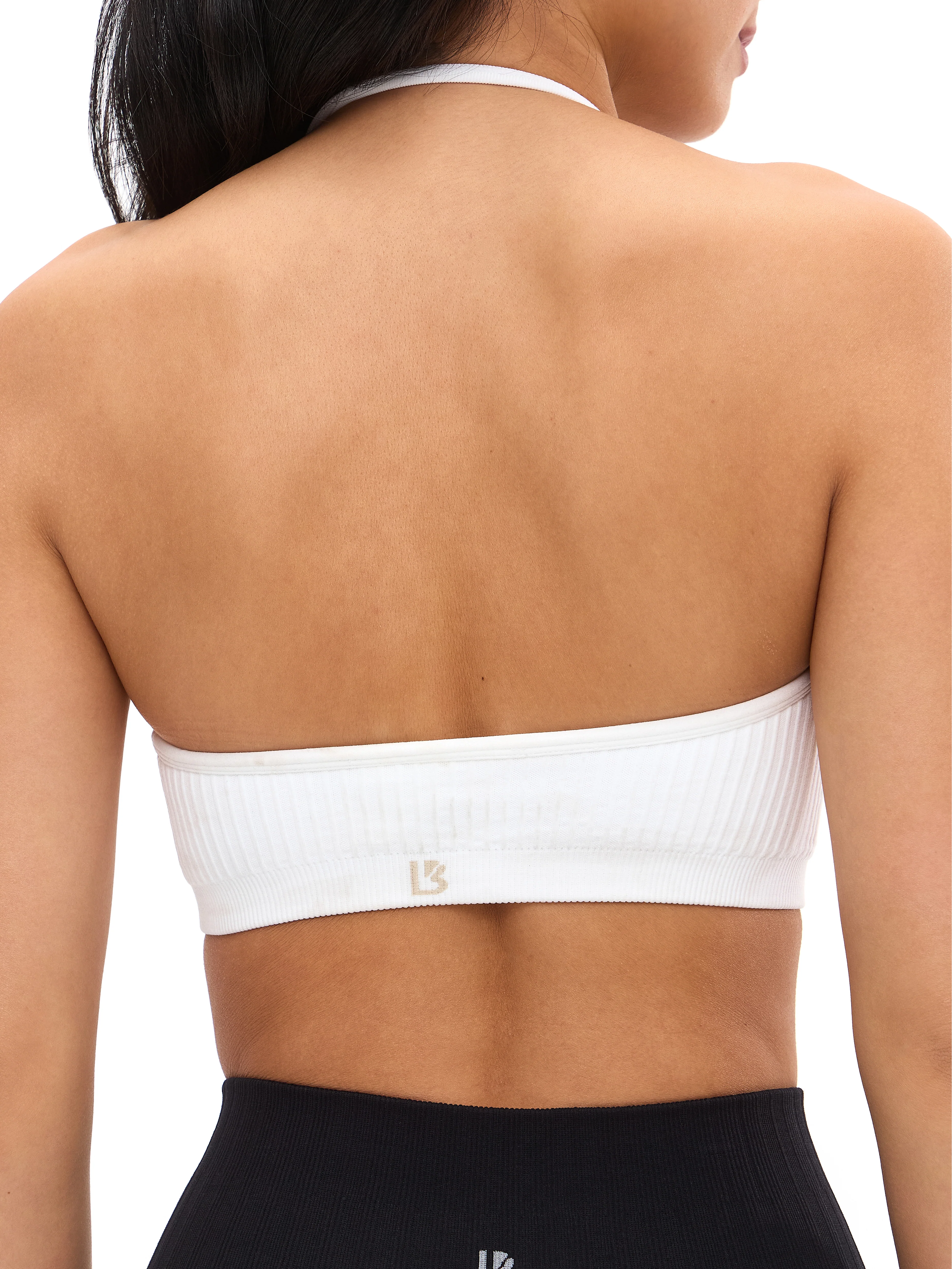 Seamless Ribbed Bandeau - White - Image 5
