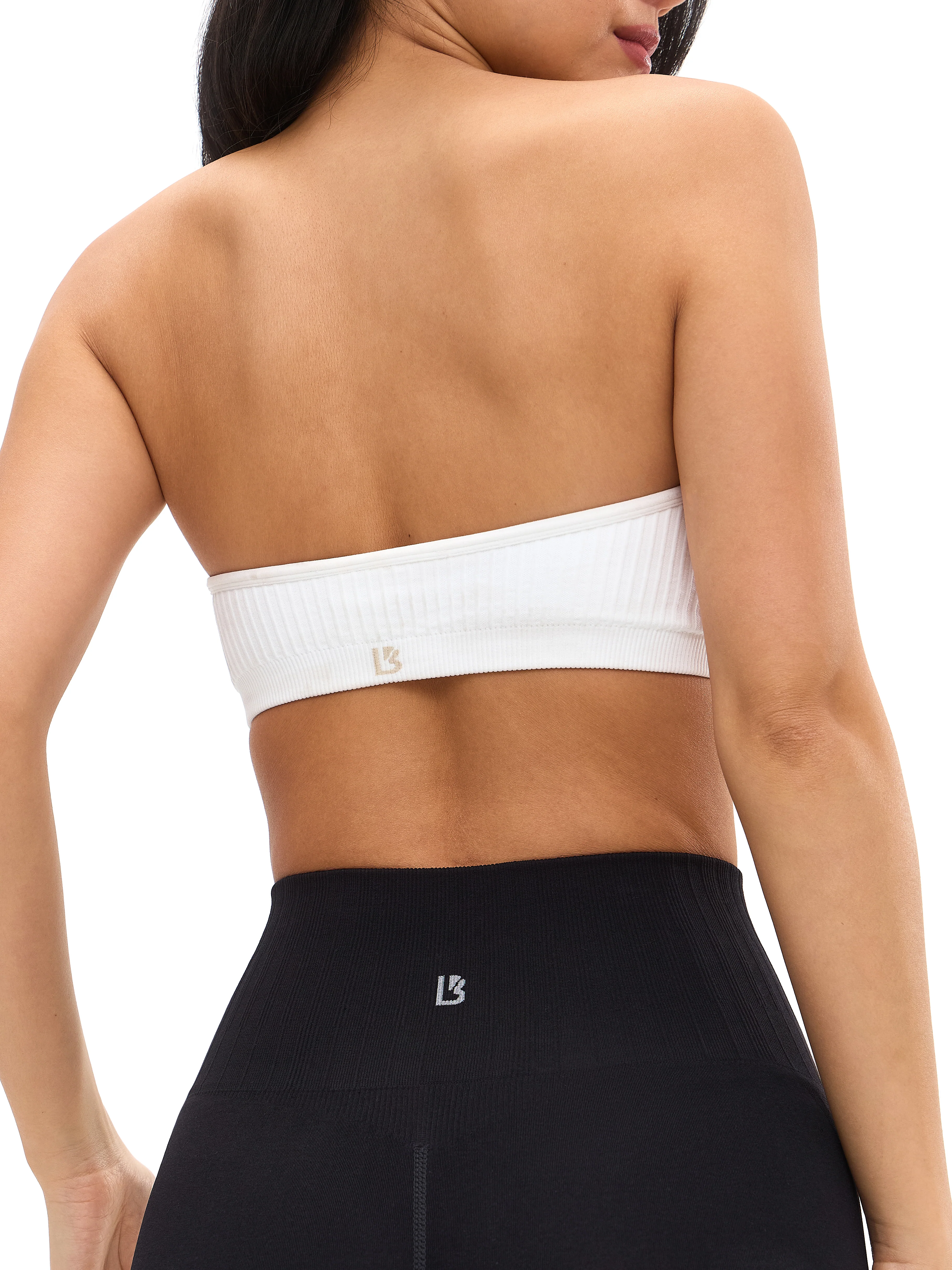 Seamless Ribbed Bandeau - White - Image 7