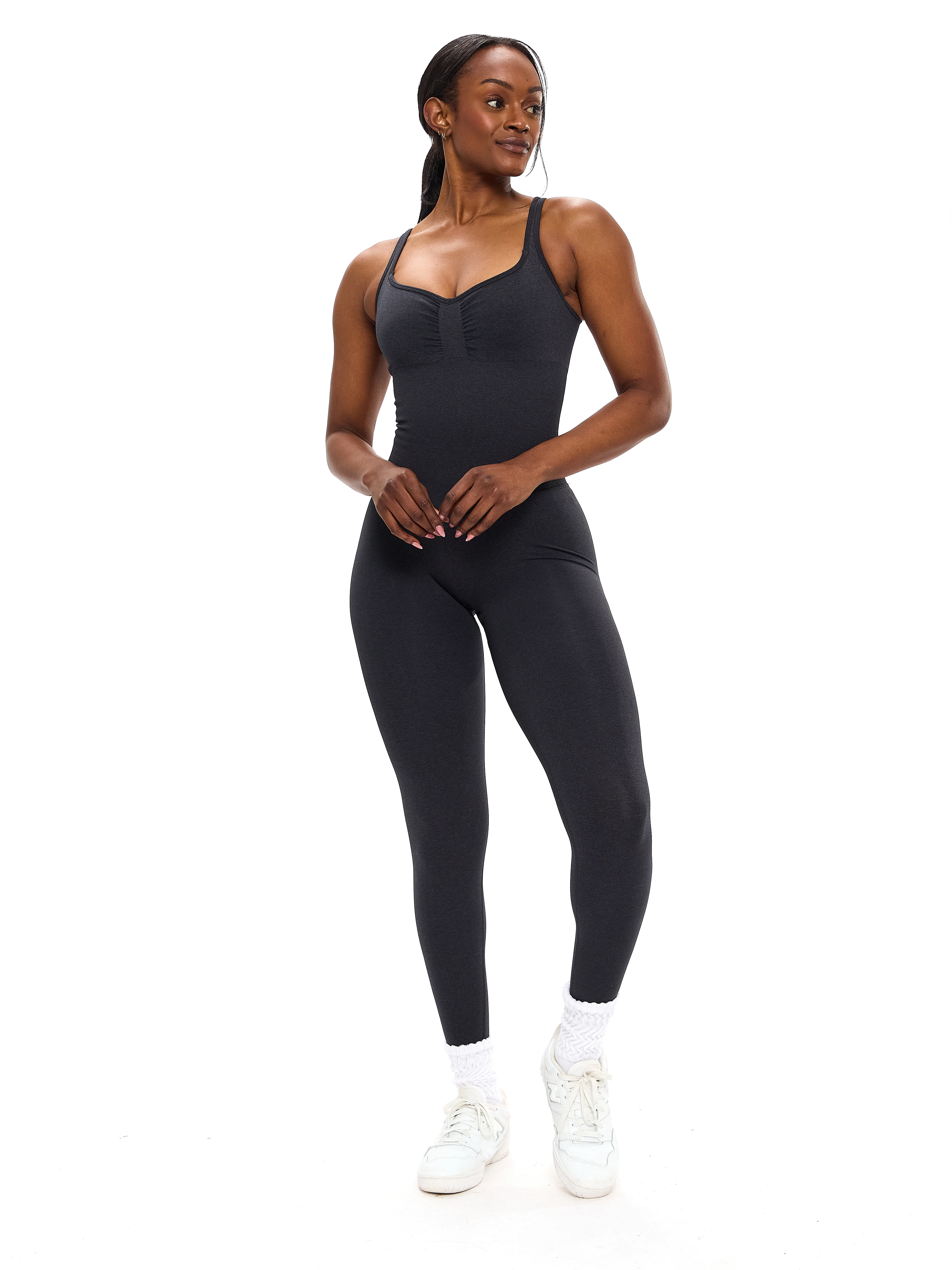 Shape Seamless Bodysuit - Charcoal - Image 3