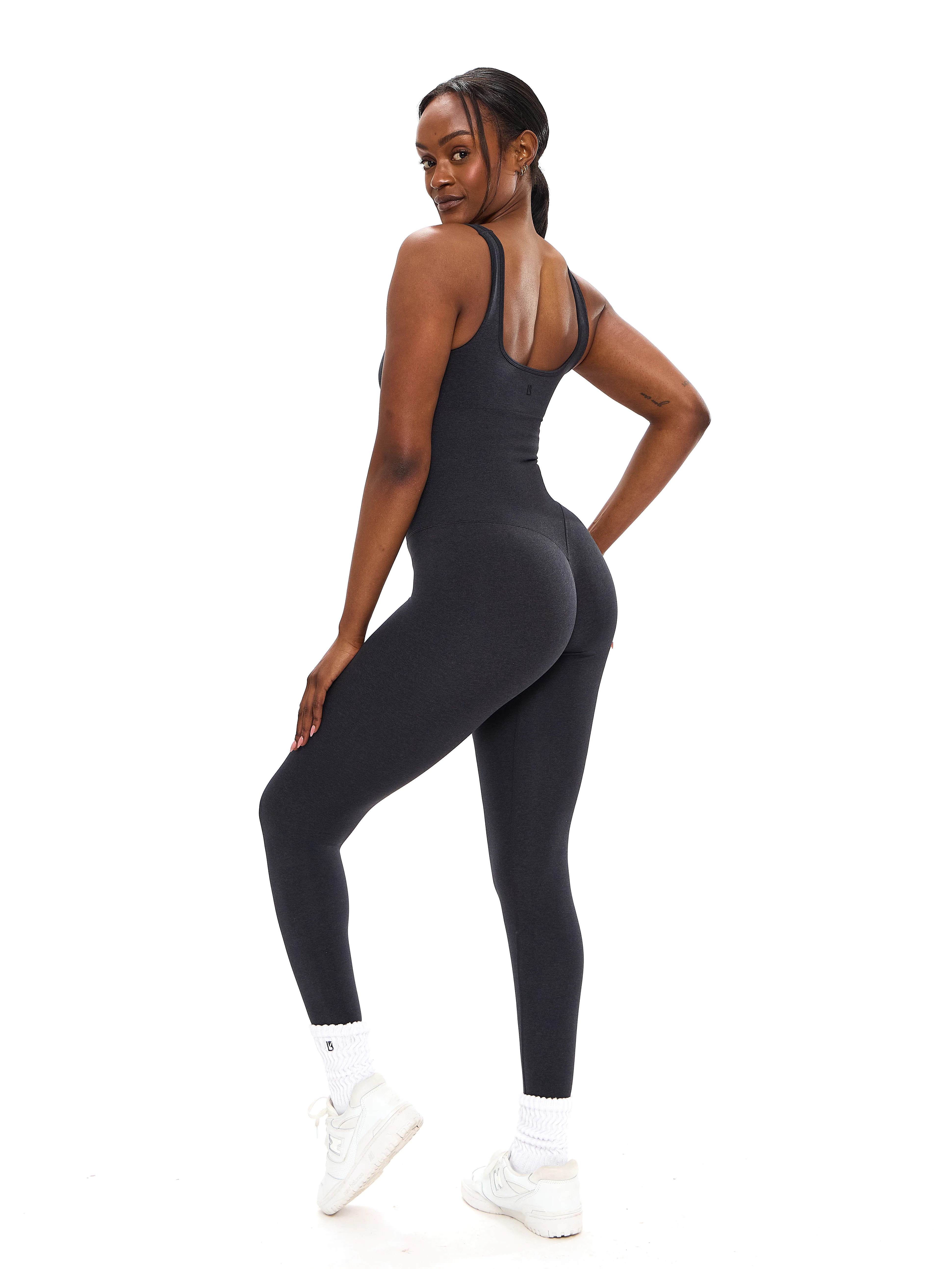 Shape Seamless Bodysuit - Charcoal - Image 4