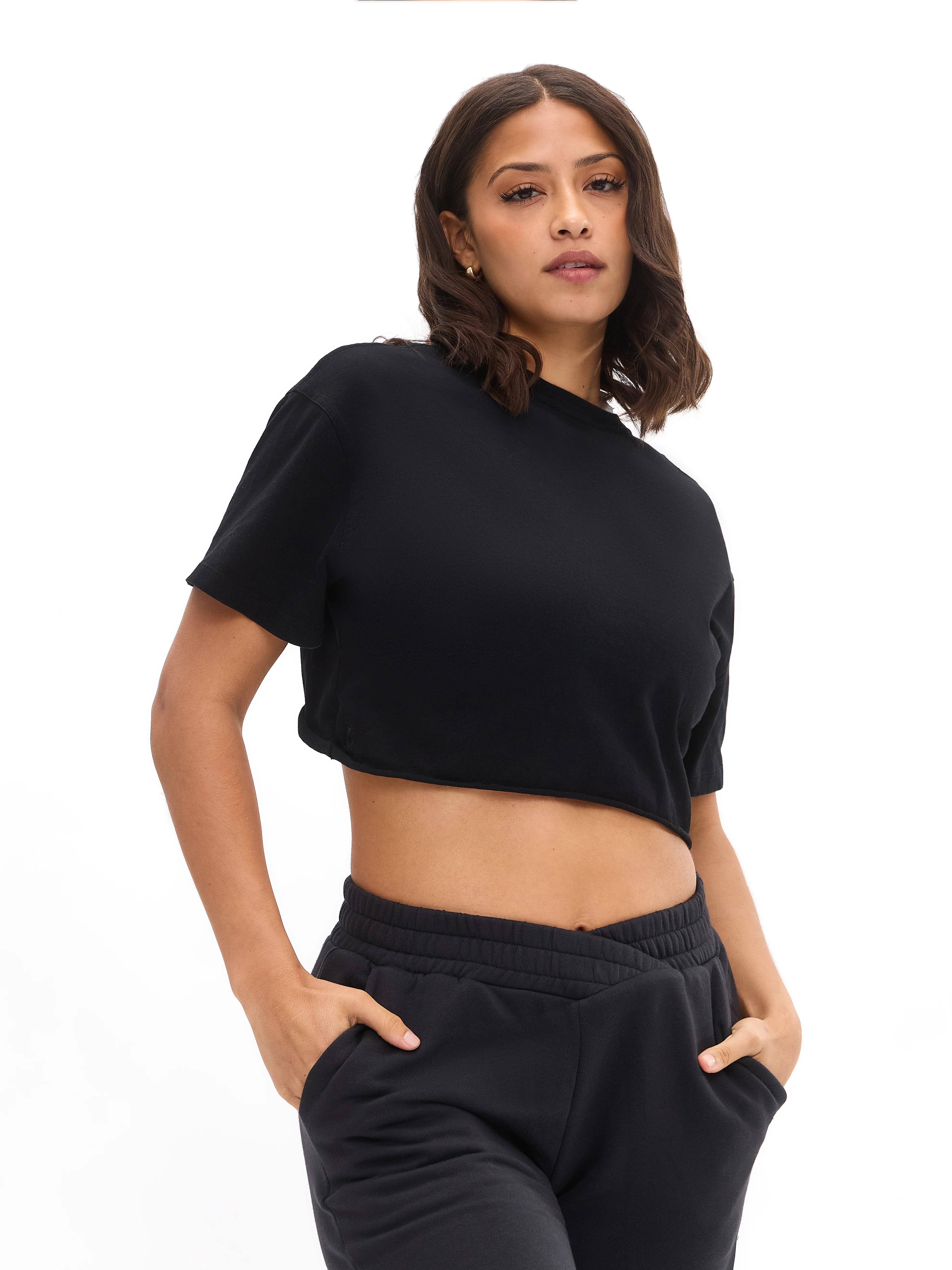 Slouchy Twist Crop - Onyx Black - Image 4