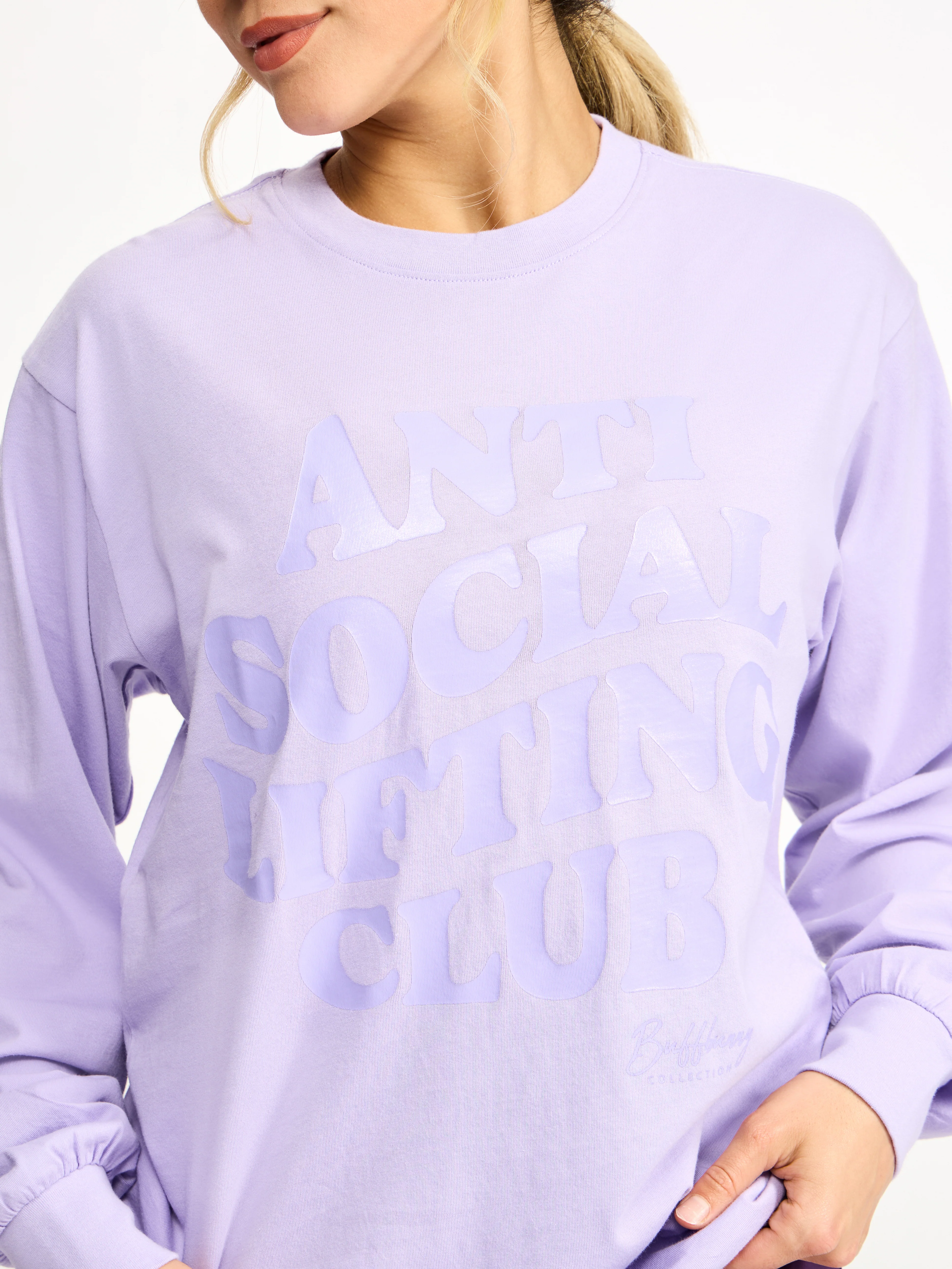 Social Long Sleeve Tee - Frosted Purple - Image 5