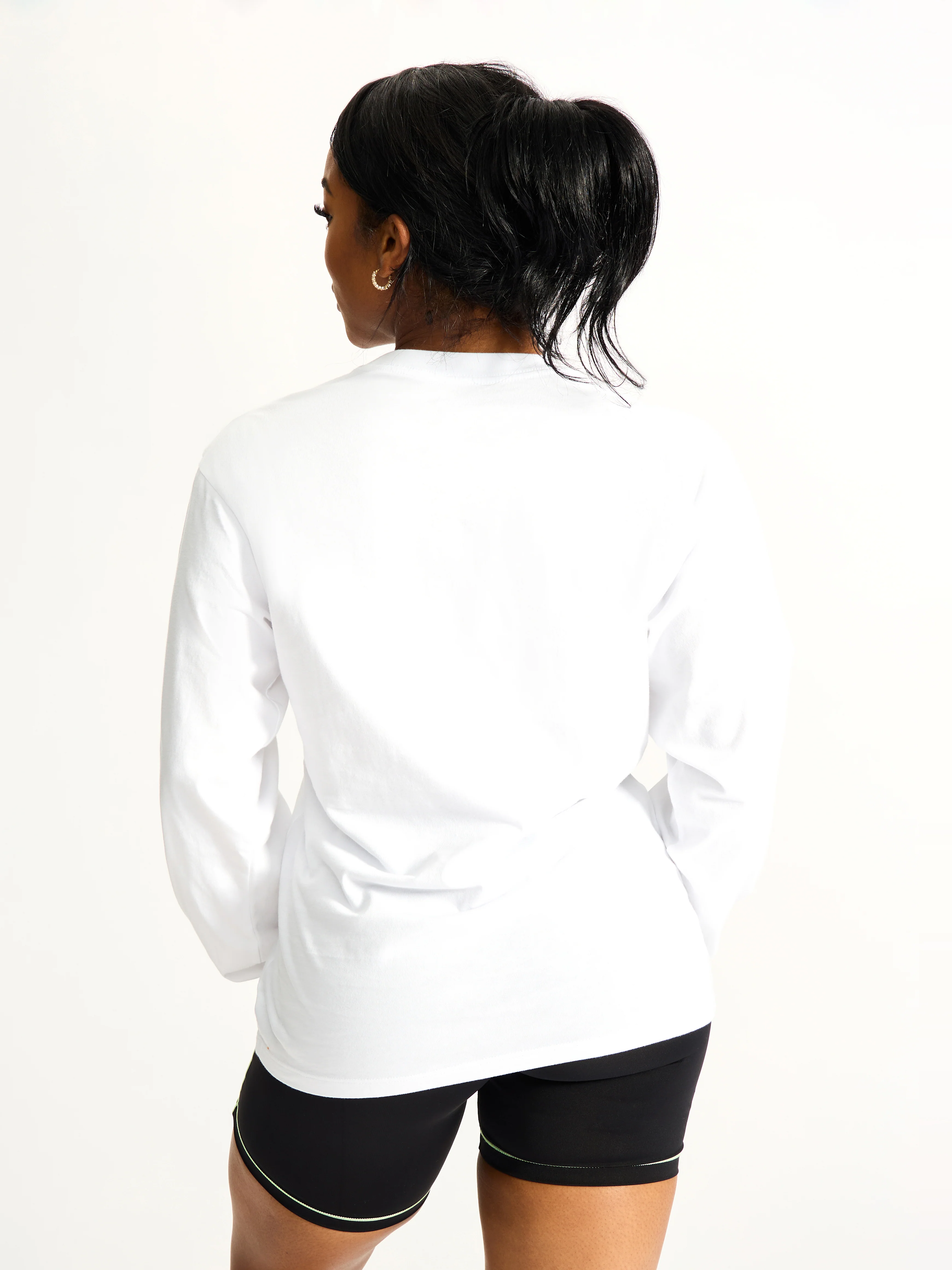 Social Long Sleeve Tee - White - Image 3