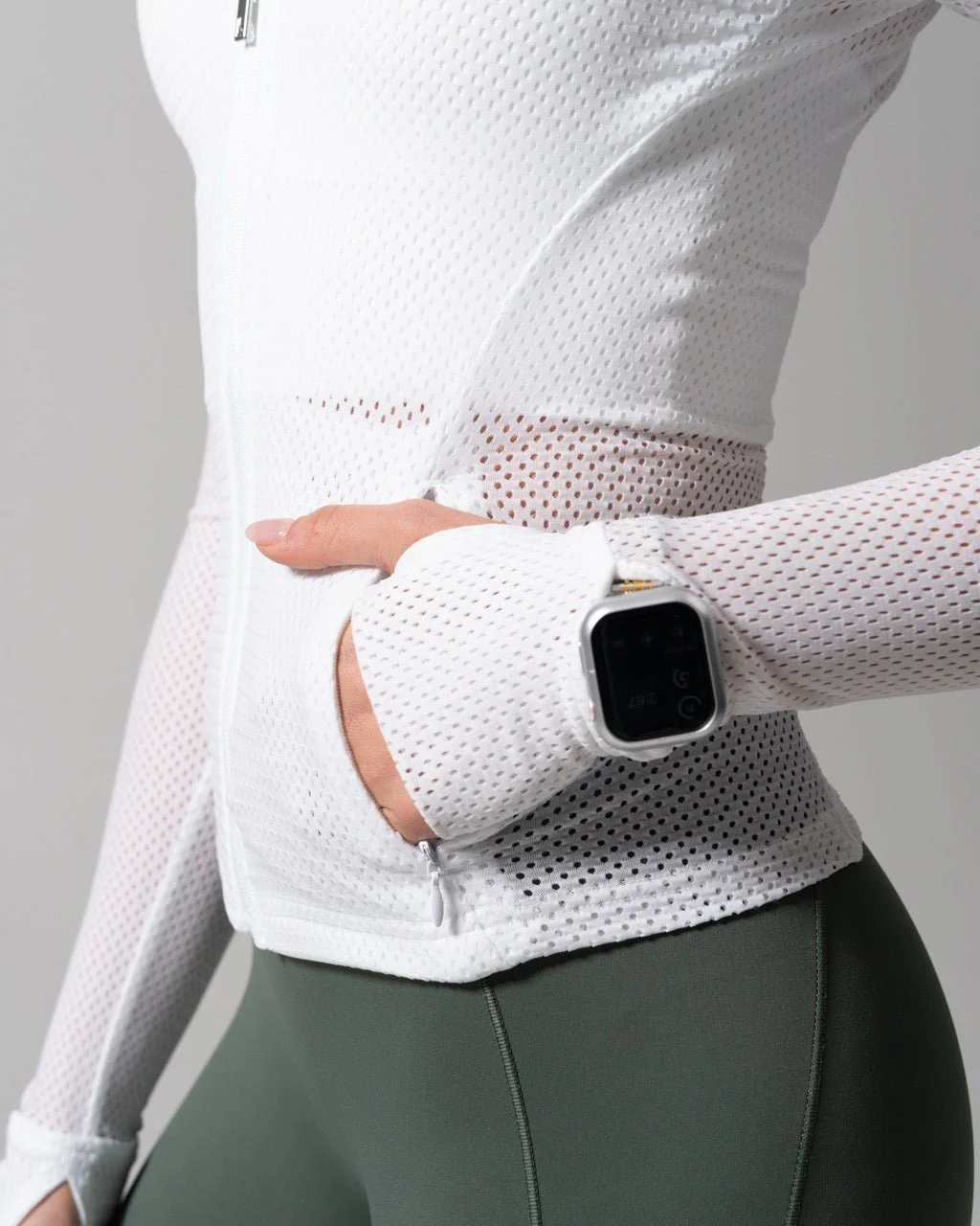 Spice Mesh Jacket - White - Image 5