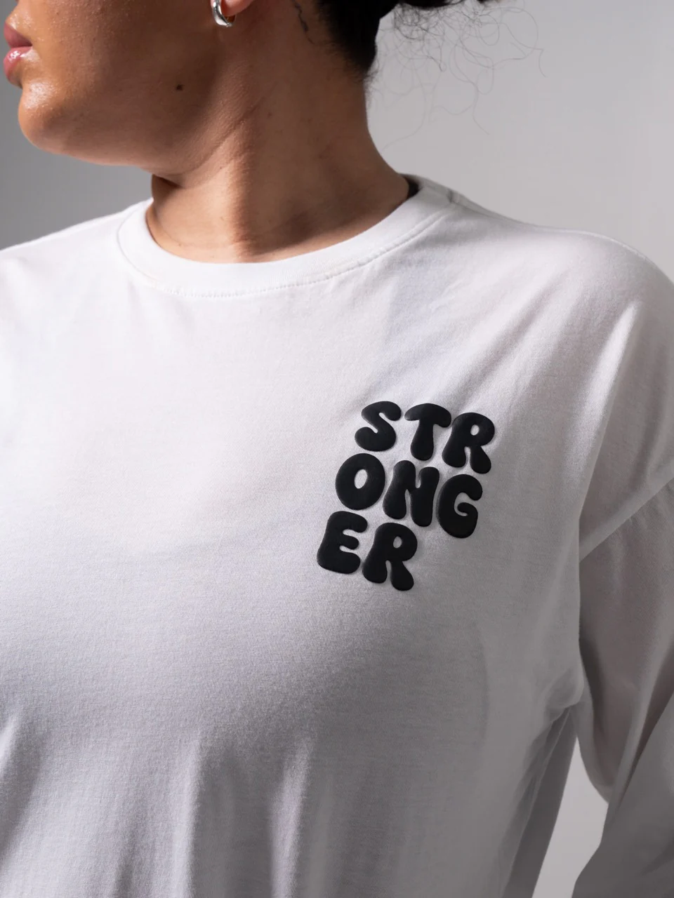 Stronger Long Sleeve Tee - White - Image 8