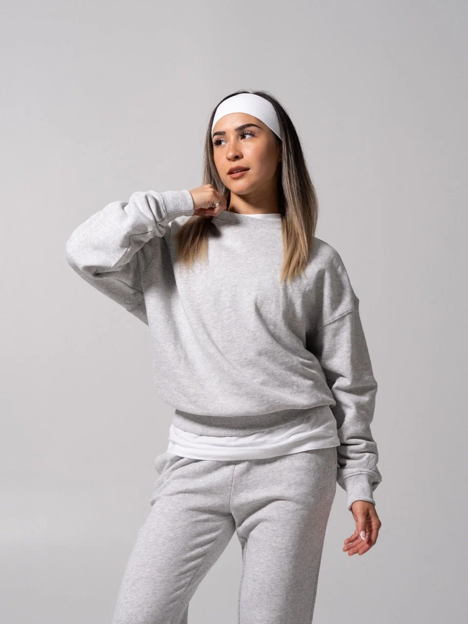 Threads Crew Pullover - Heather Grey - Image 3