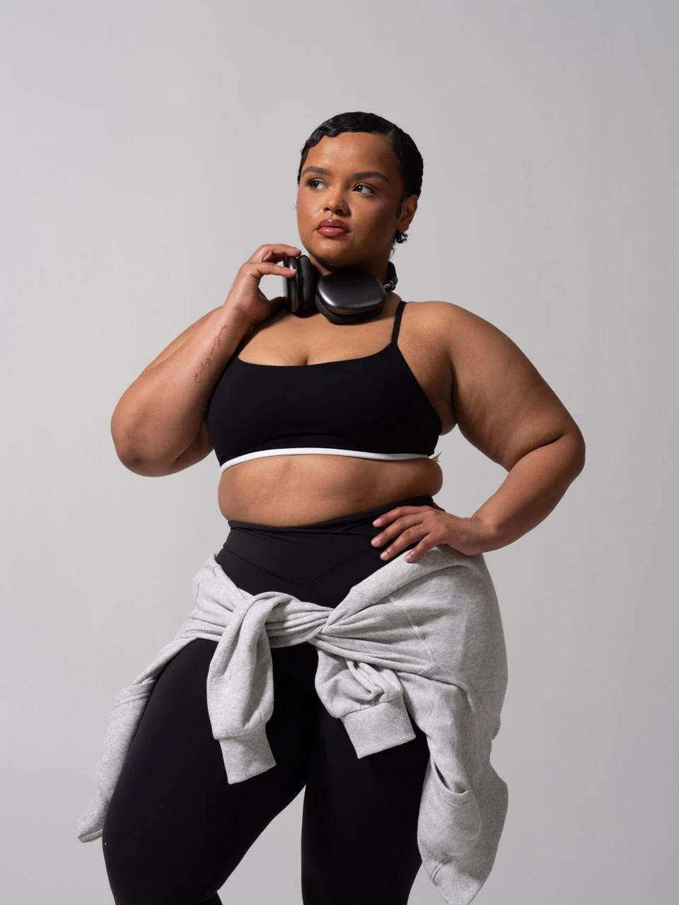 Threads Waist Zip Hoodie - Heather Grey - Image 10