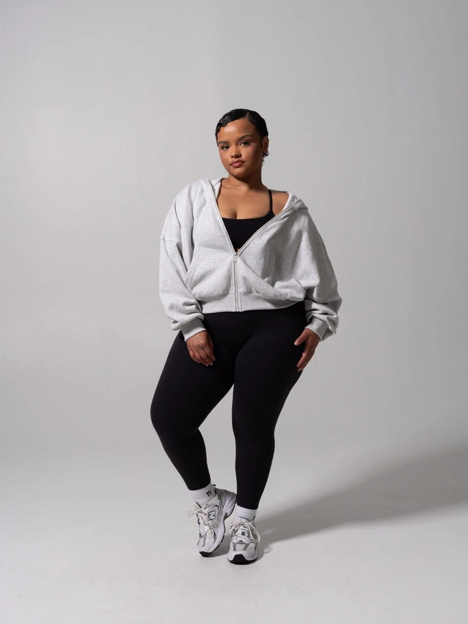 Threads Waist Zip Hoodie - Heather Grey - Image 2