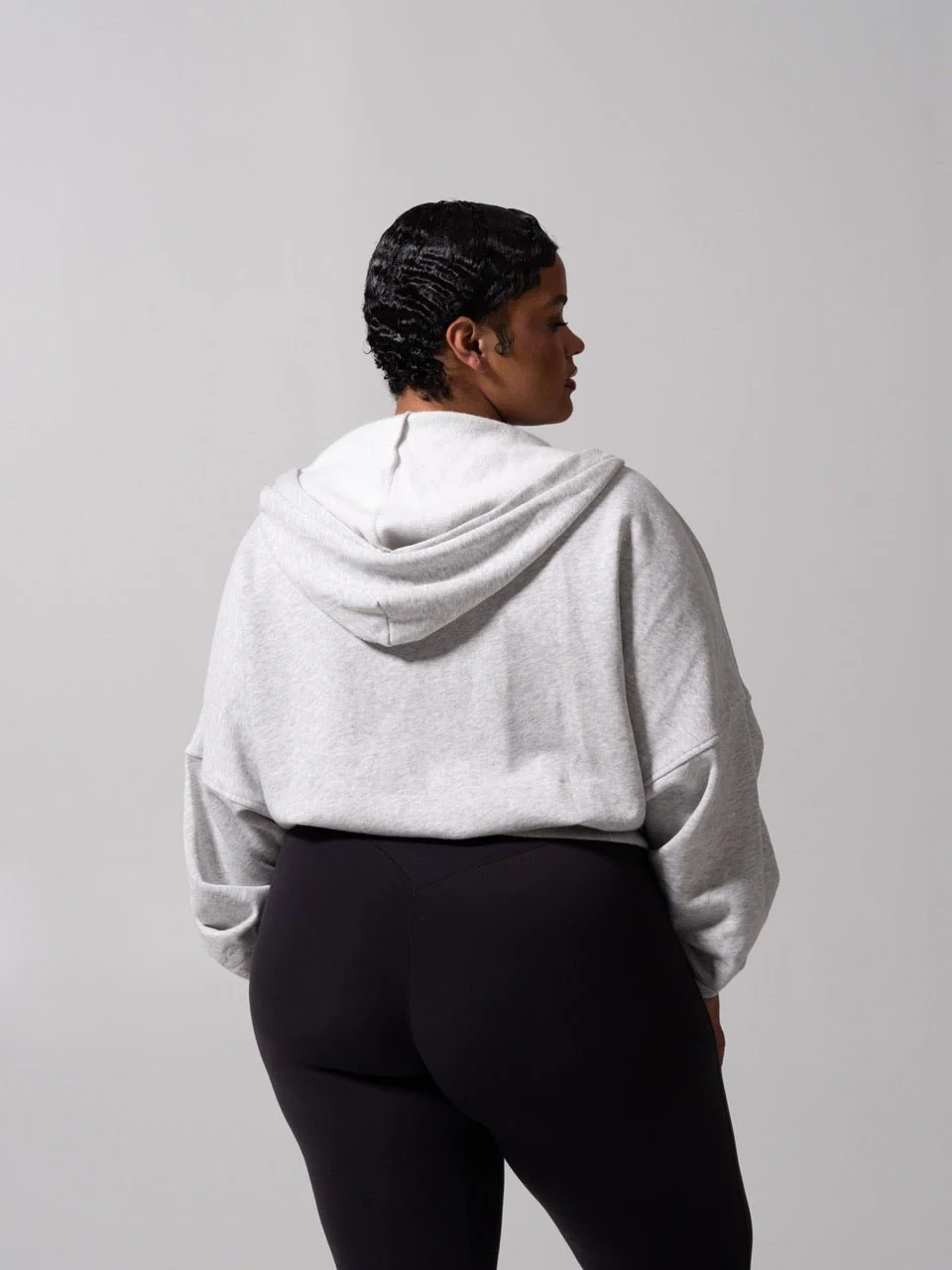 Threads Waist Zip Hoodie - Heather Grey - Image 4