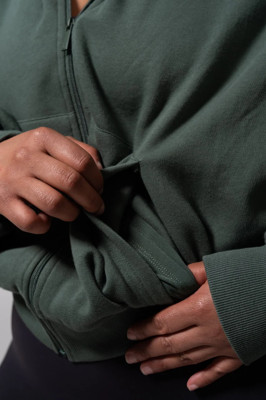 Threads Waist Zip Hoodie - Limon Pepino - Image 8