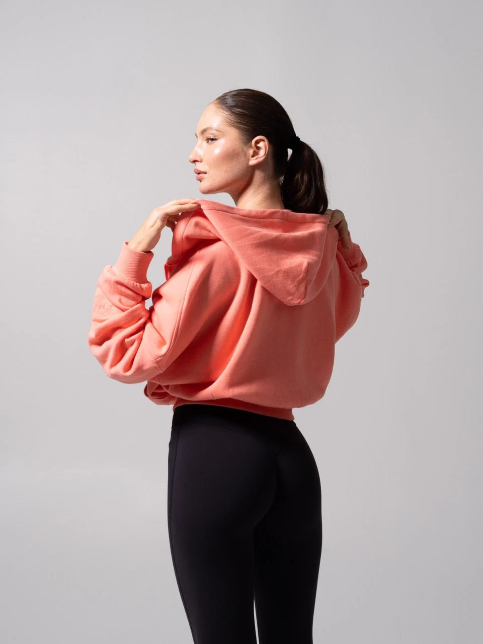 Threads Waist Zip Hoodie - Sorbet - Image 6