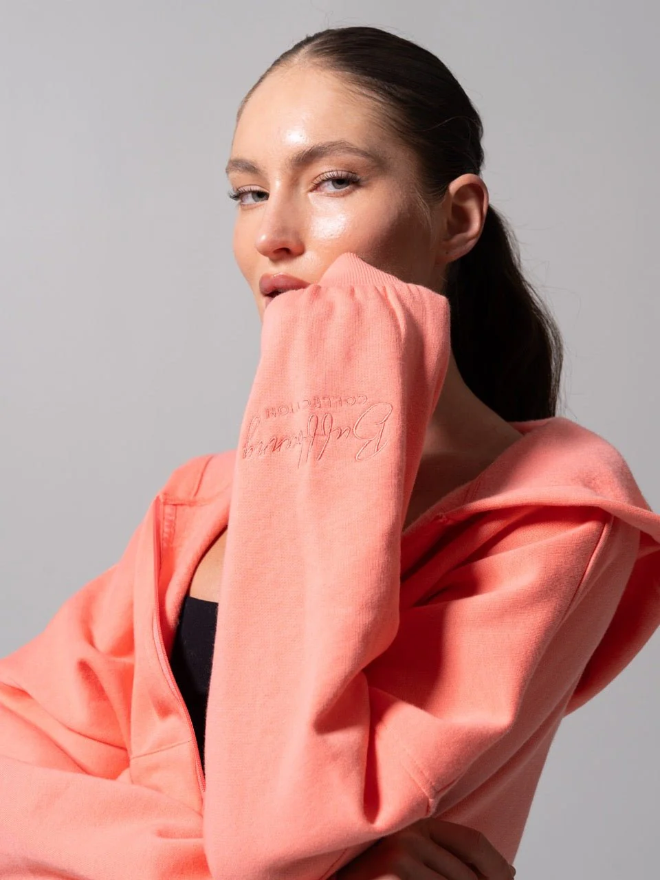 Threads Waist Zip Hoodie - Sorbet - Image 8
