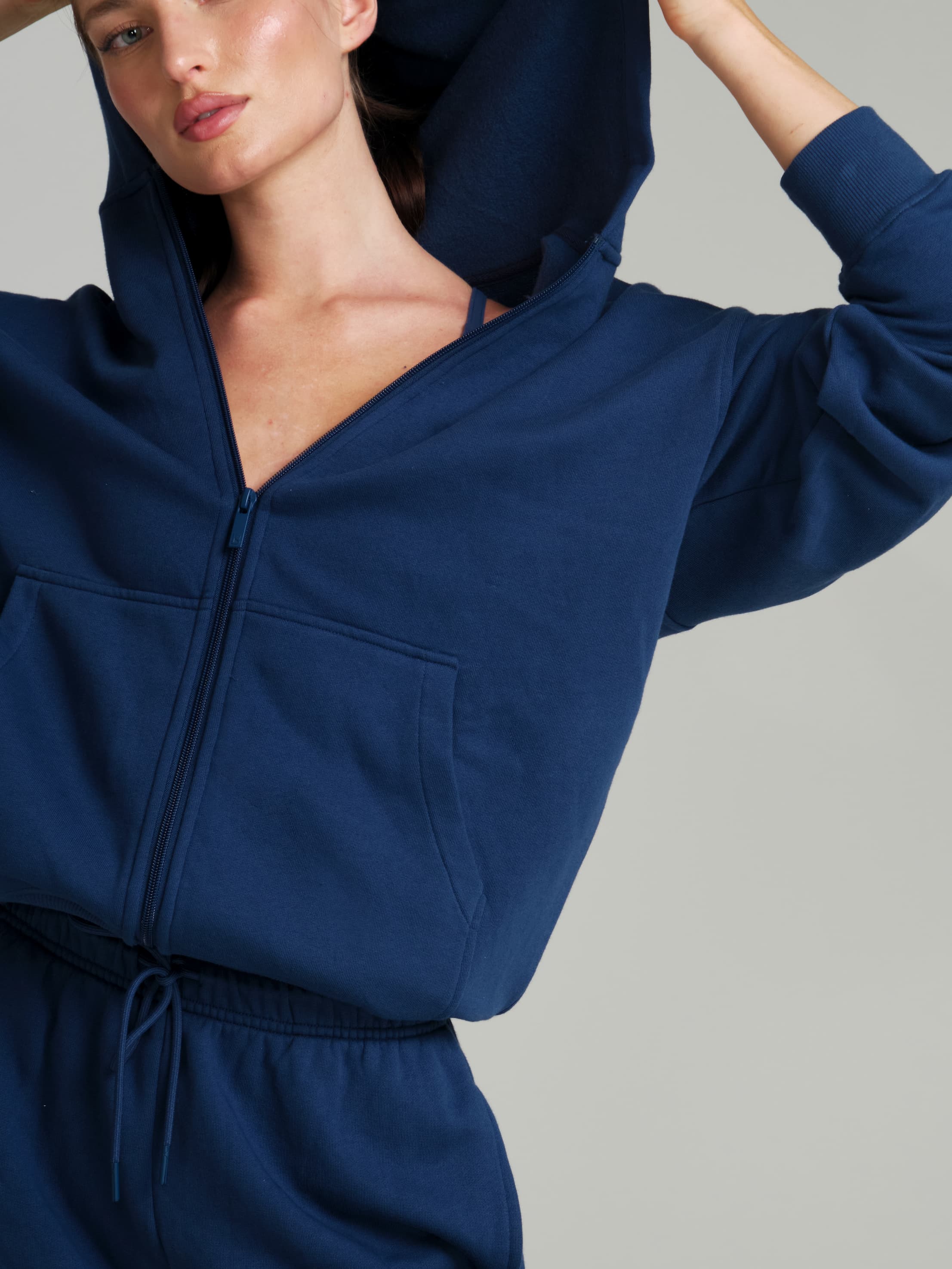 Threads Zip Hoodie - Baked Blue - Image 2