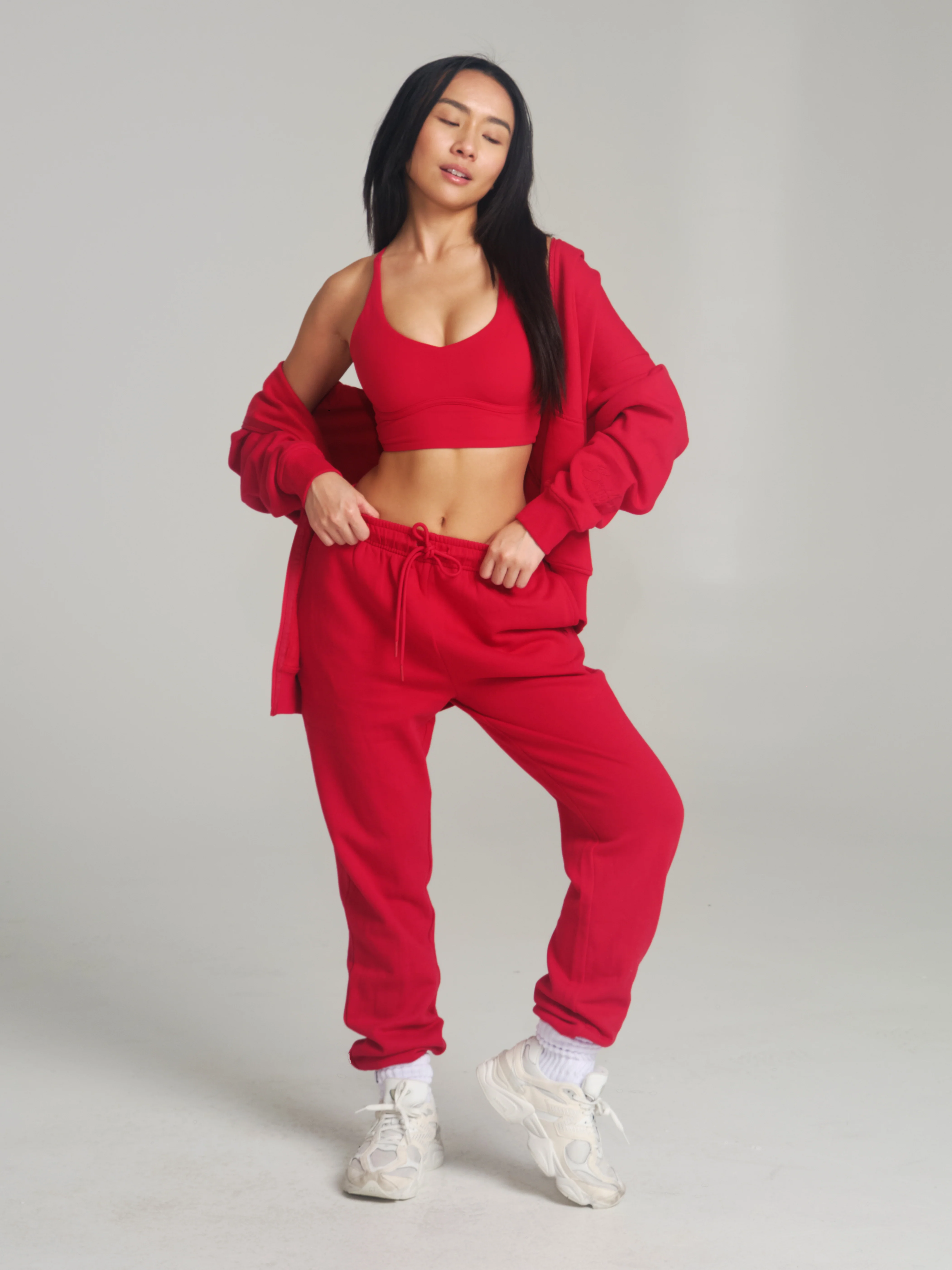 Threads Zip Hoodie - Lipstick Red - Image 3