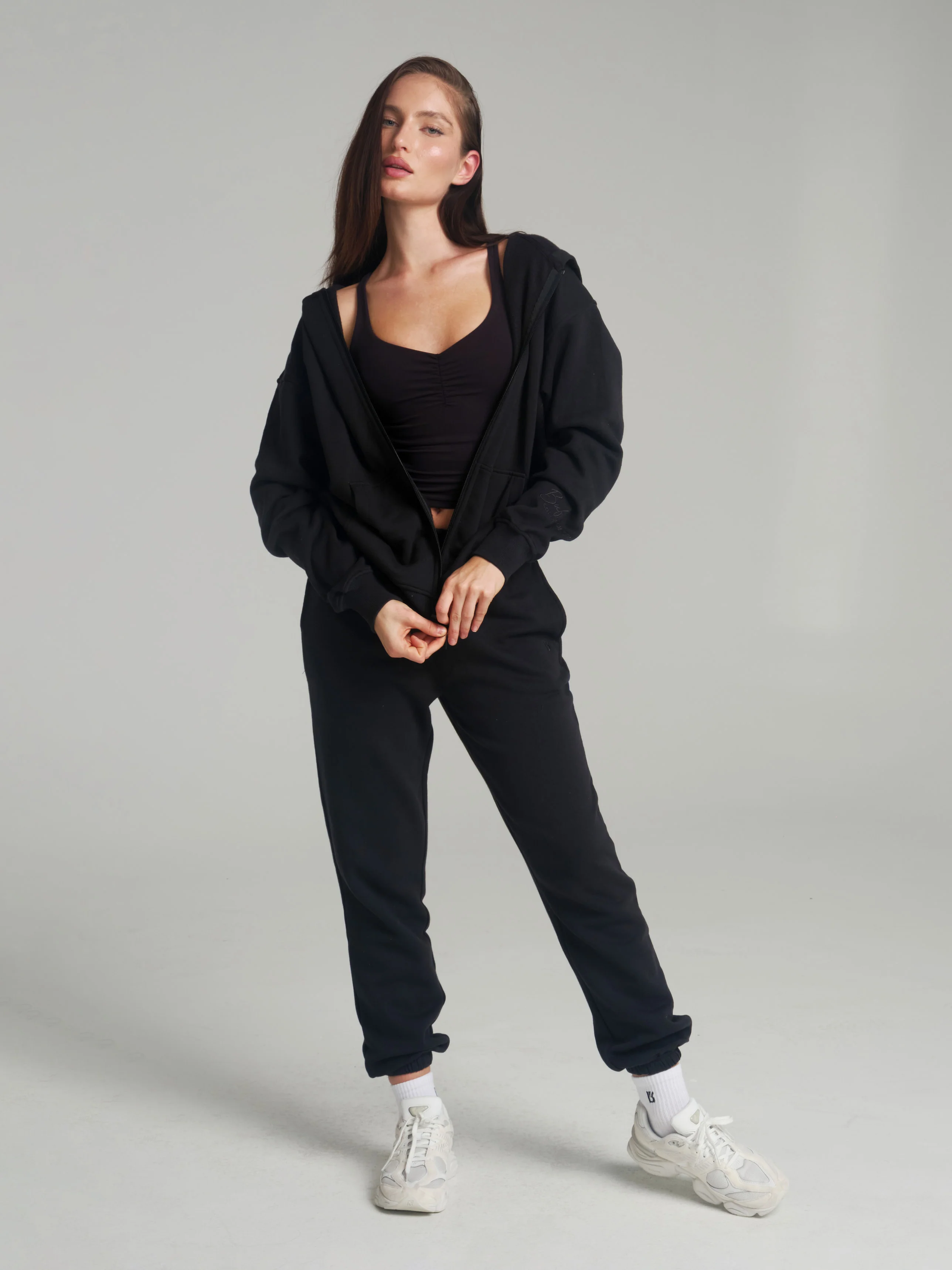 Threads Zip Hoodie - Onyx Black - Image 6