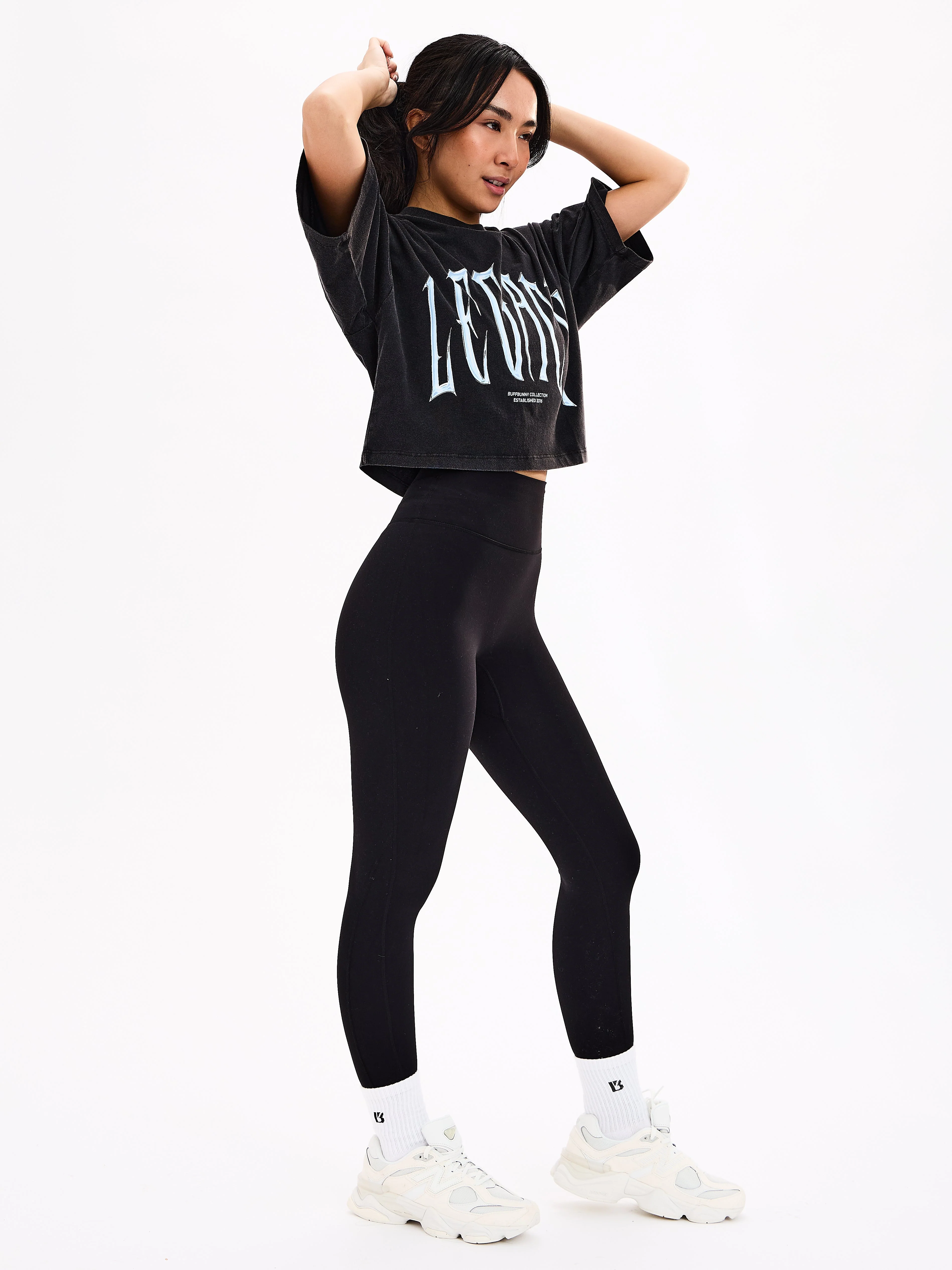 Throw Back Crop Tee - Vintage Black - Image 4